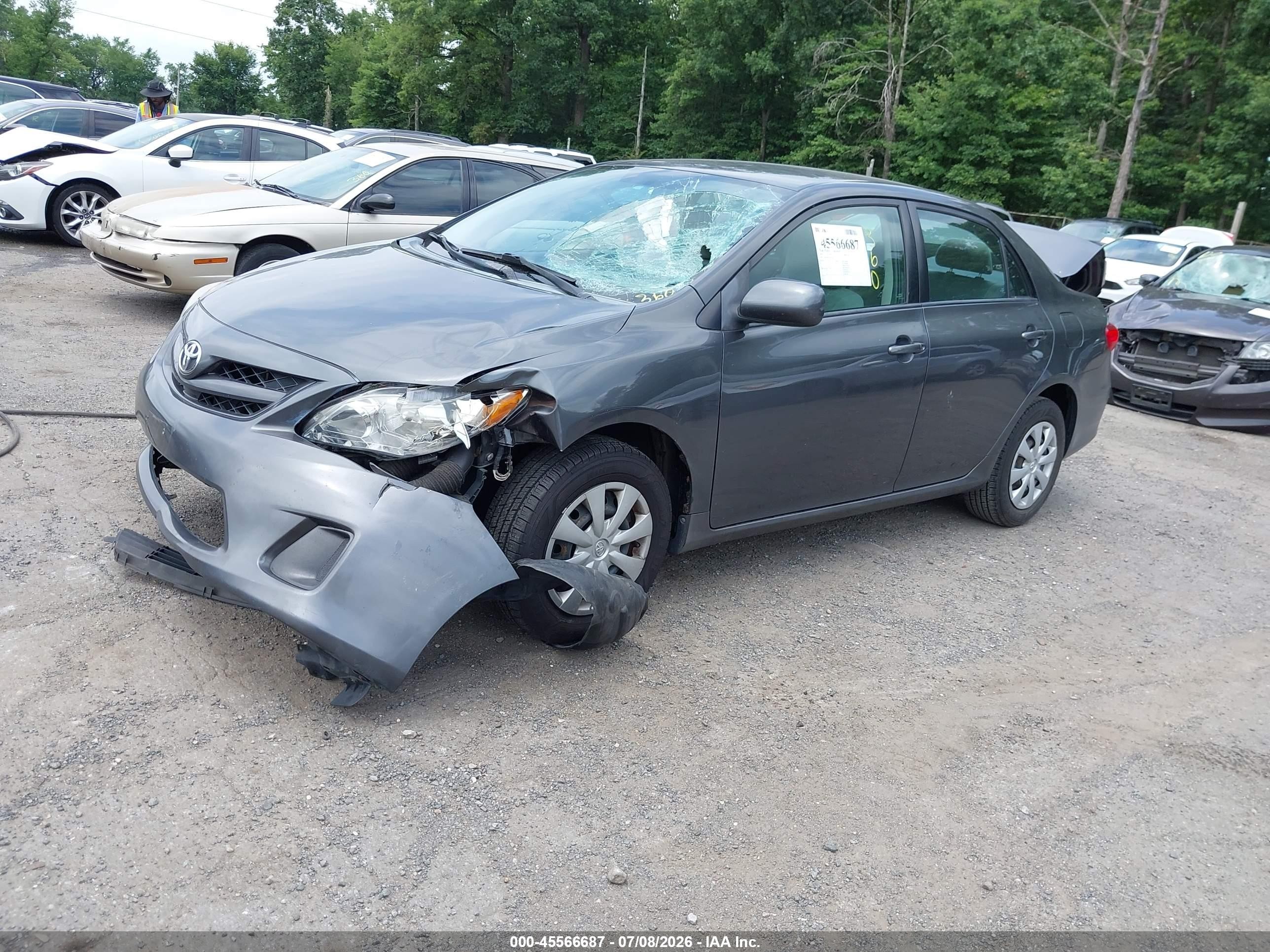 2011 Toyota Corolla Le Gray vin: 2T1BU4EE4BC709449