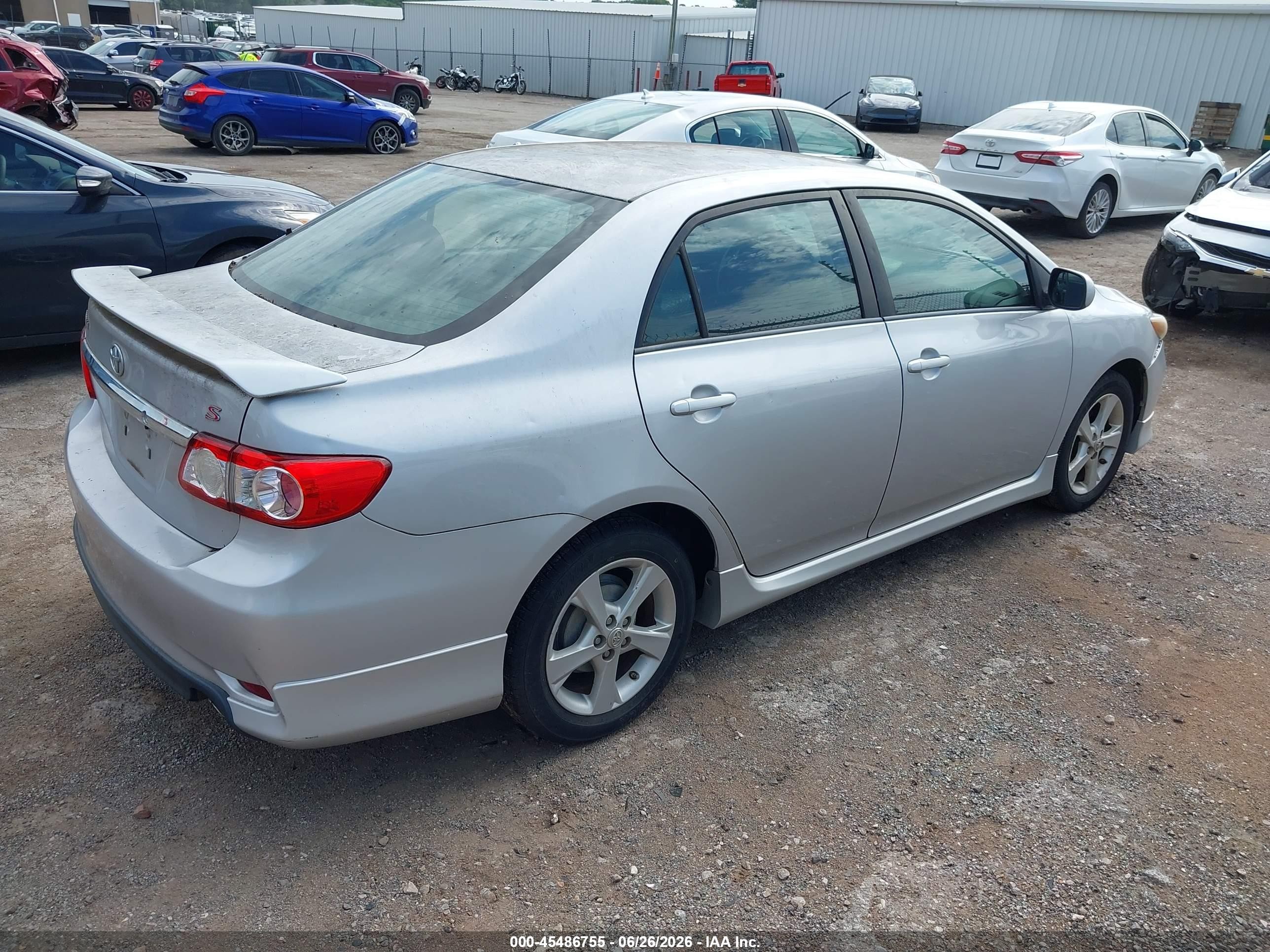 2011 Toyota Corolla S Silver vin: 2T1BU4EE4BC743472