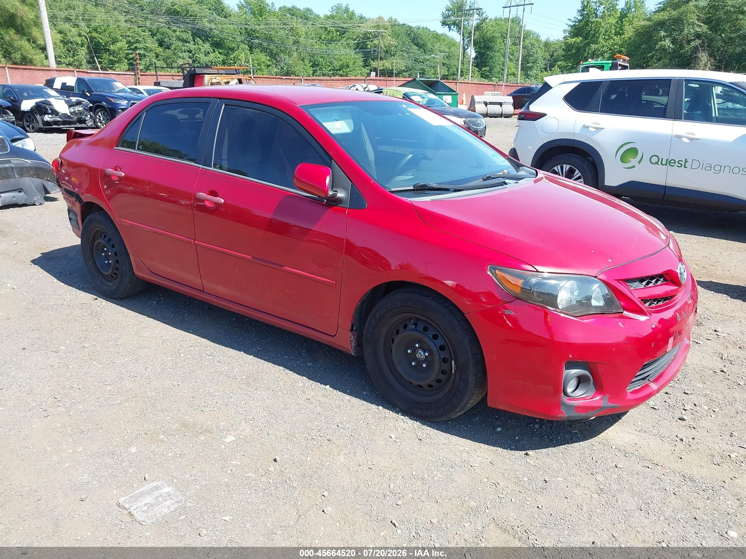2012 Toyota Corolla Le Красный vin: 2T1BU4EE4CC779504