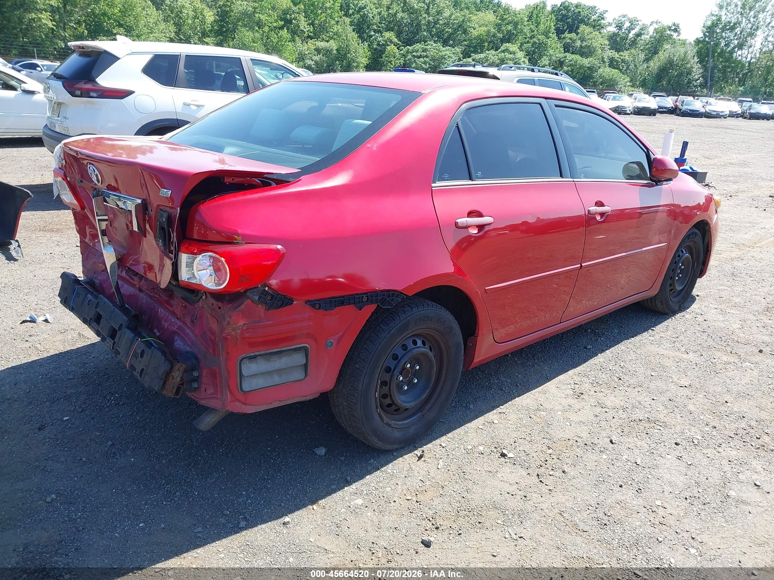 2012 Toyota Corolla Le Красный vin: 2T1BU4EE4CC779504