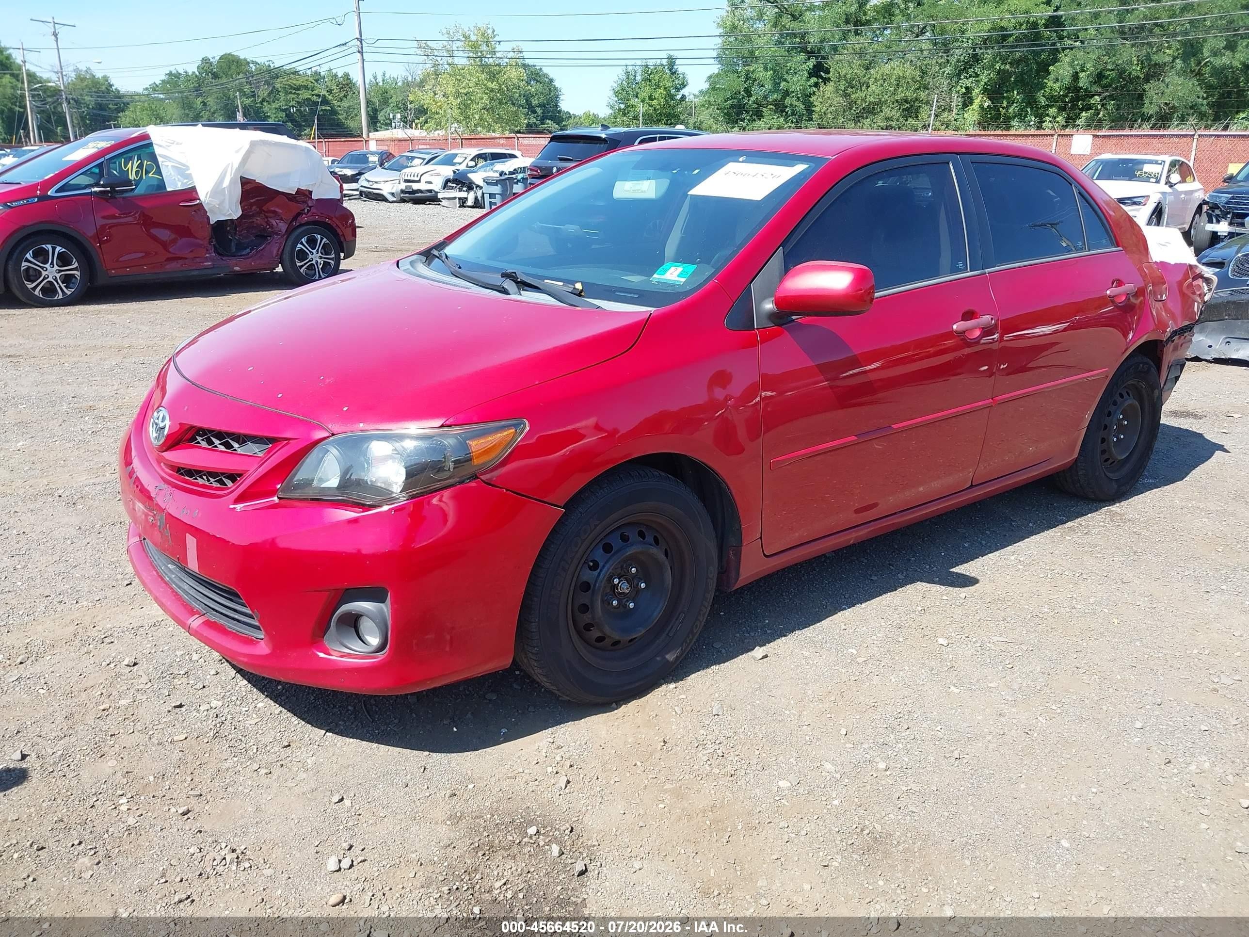 2012 Toyota Corolla Le Красный vin: 2T1BU4EE4CC779504