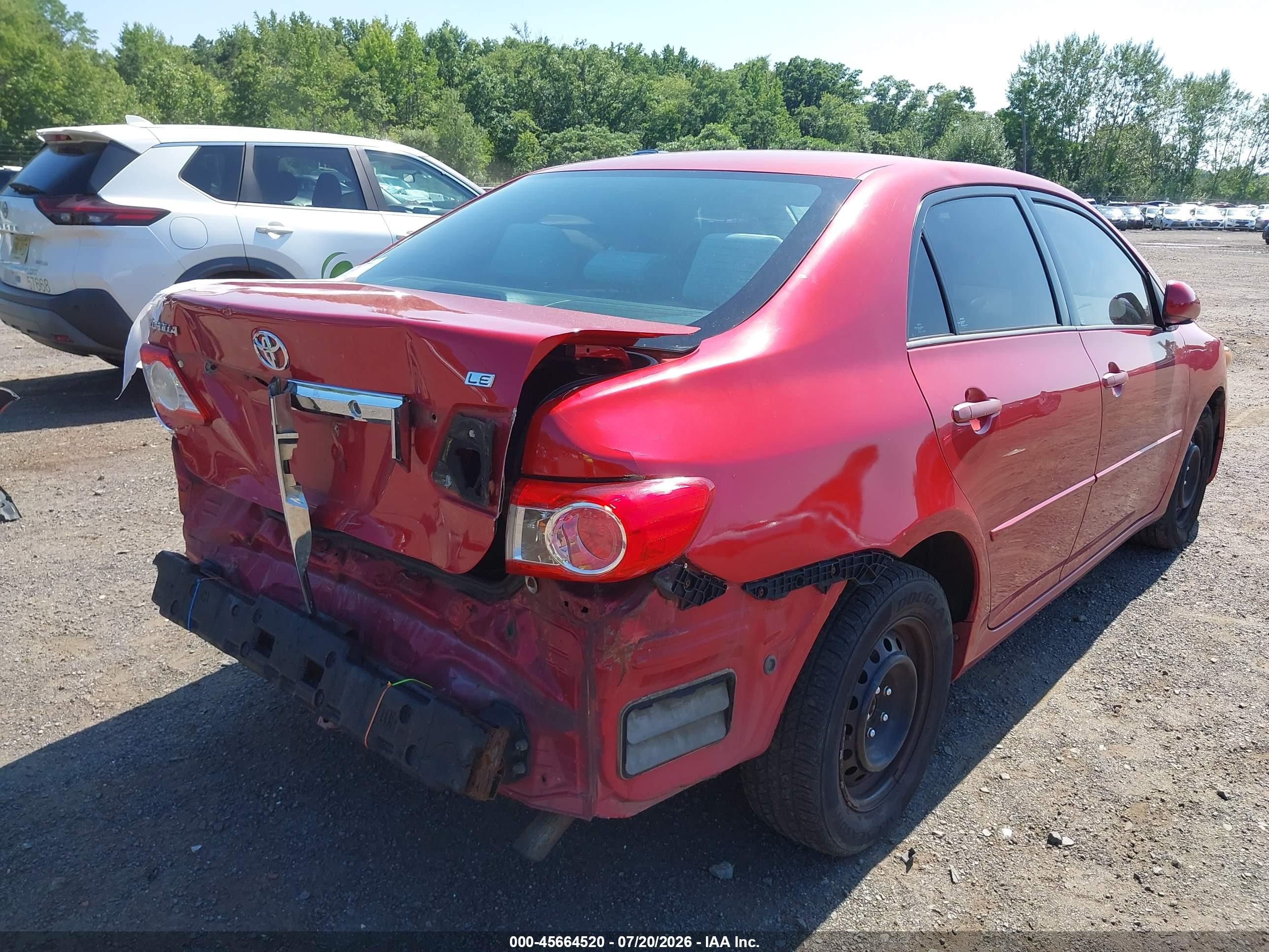 2012 Toyota Corolla Le Красный vin: 2T1BU4EE4CC779504