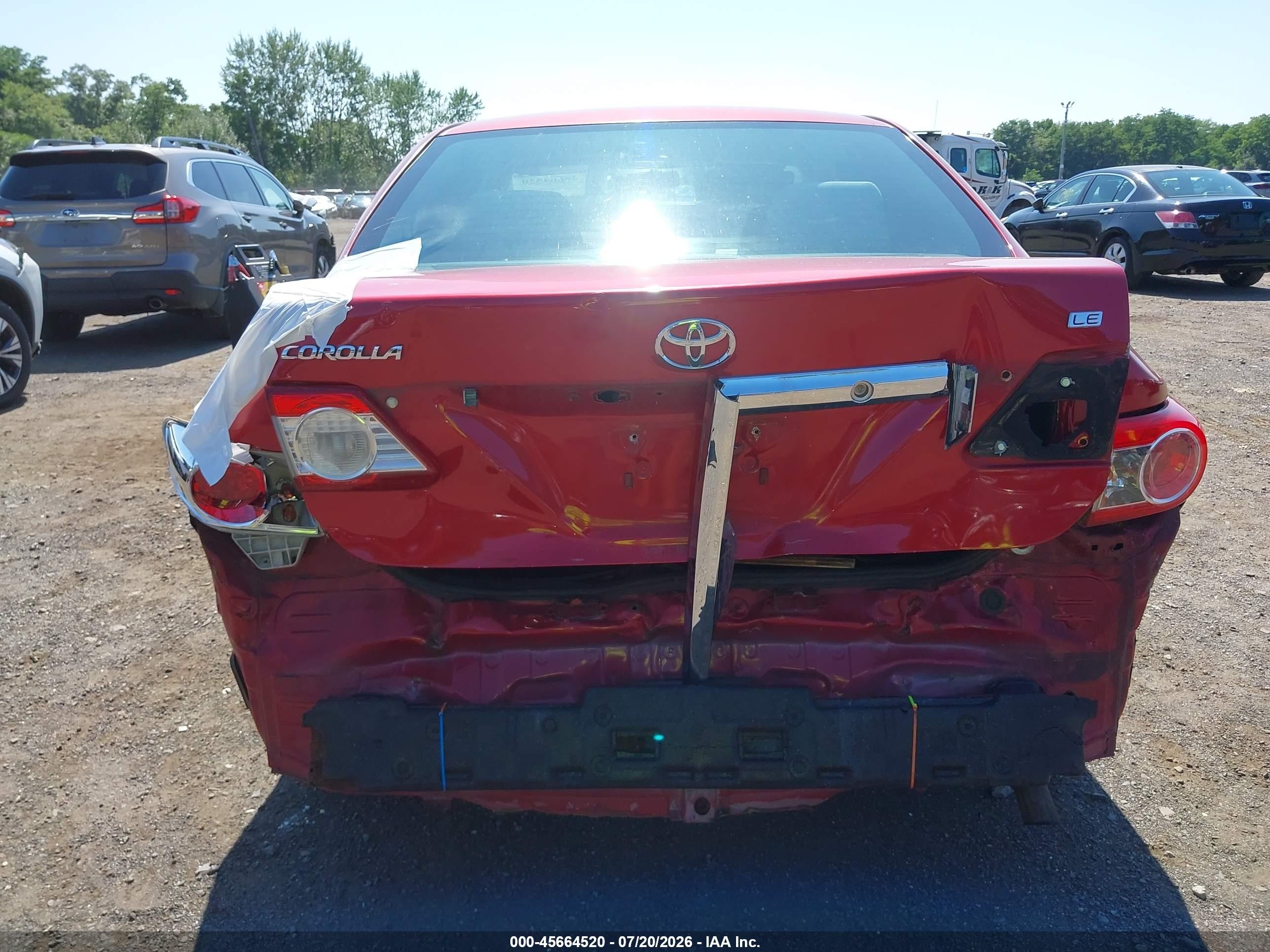 2012 Toyota Corolla Le Красный vin: 2T1BU4EE4CC779504