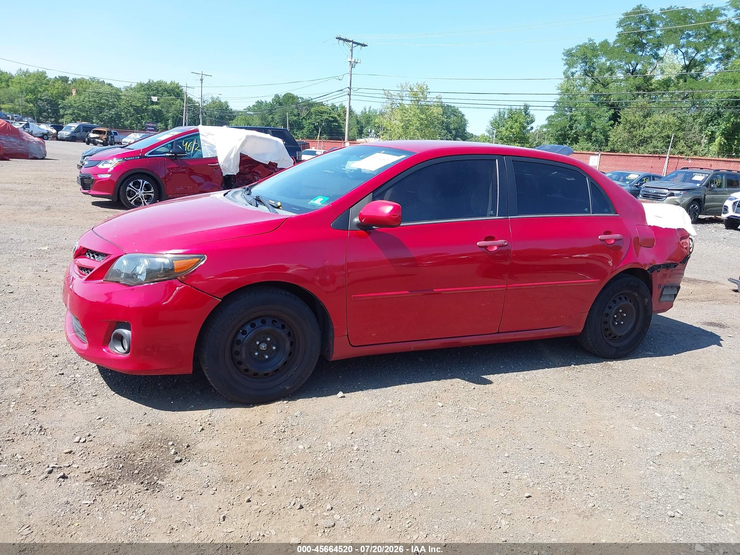 2012 Toyota Corolla Le Красный vin: 2T1BU4EE4CC779504
