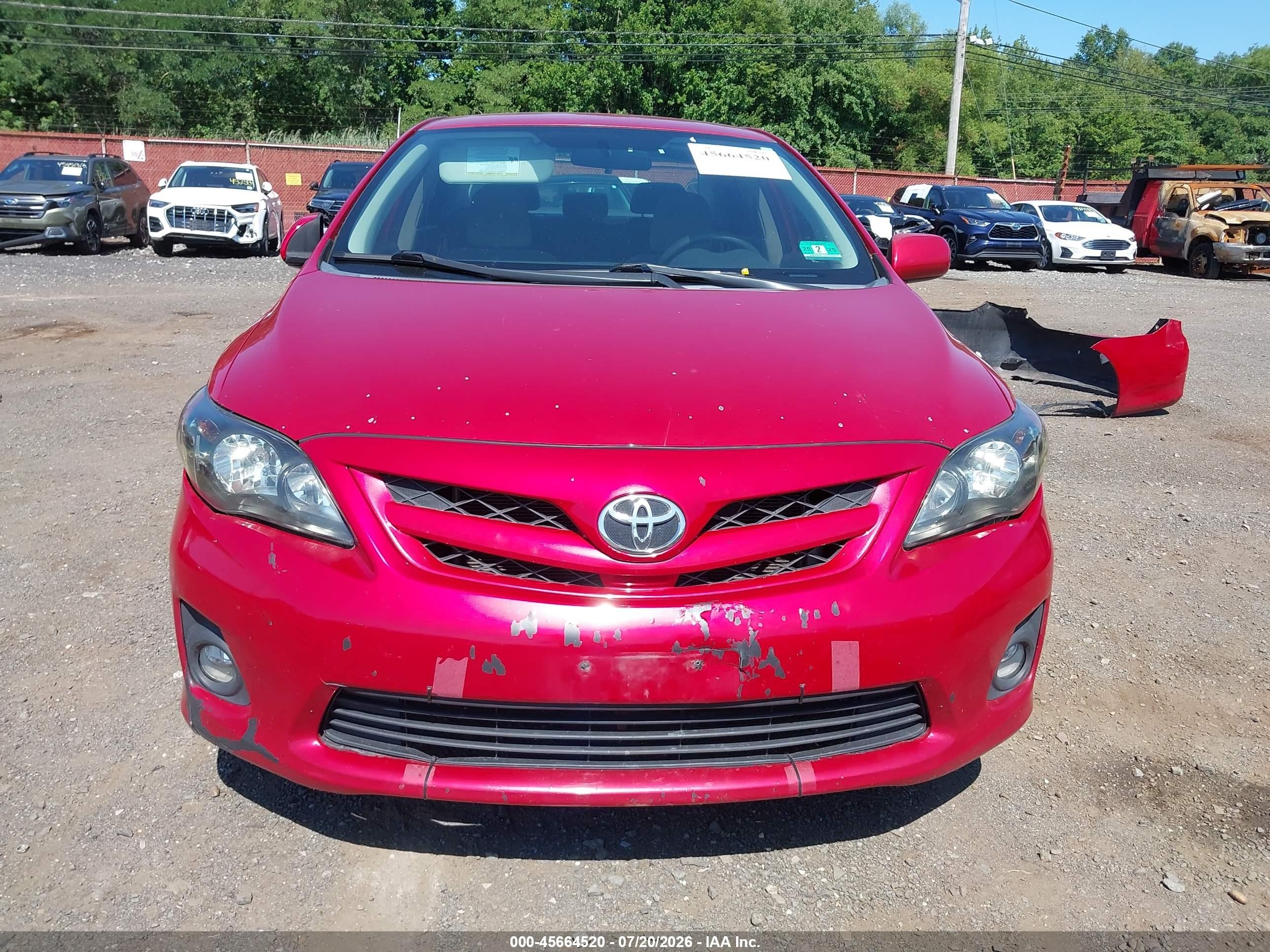 2012 Toyota Corolla Le Красный vin: 2T1BU4EE4CC779504