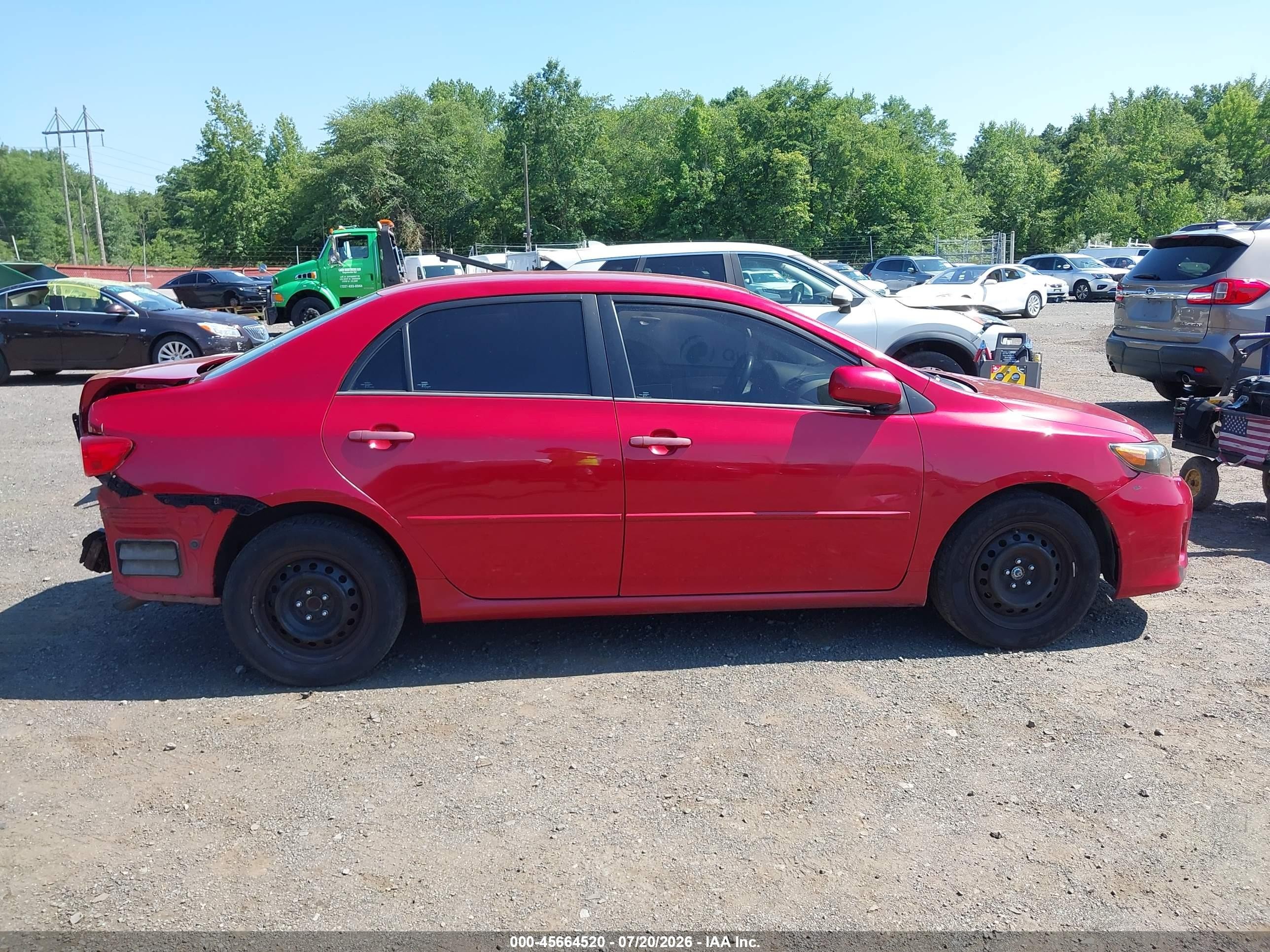 2012 Toyota Corolla Le Красный vin: 2T1BU4EE4CC779504