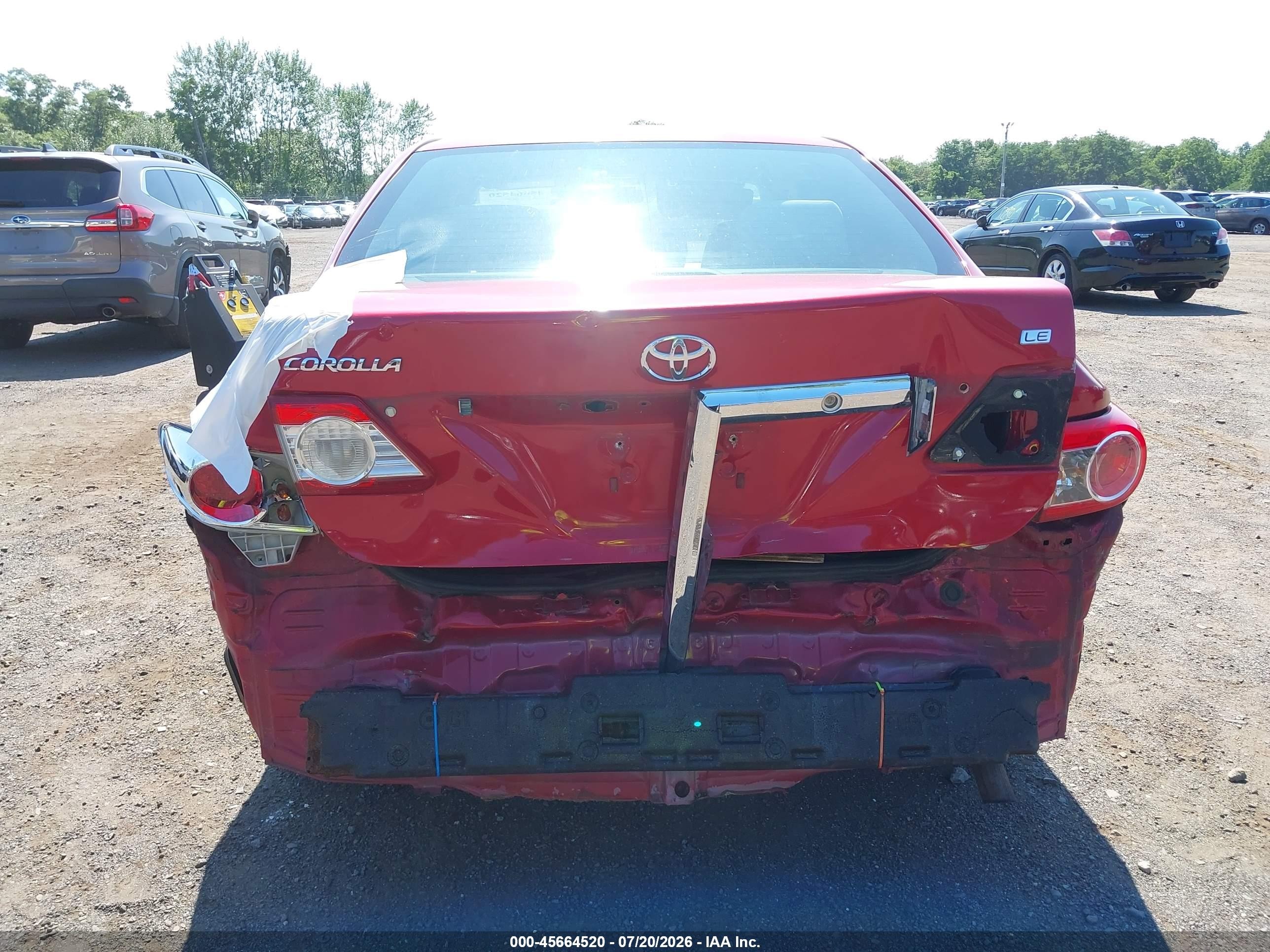2012 Toyota Corolla Le Красный vin: 2T1BU4EE4CC779504