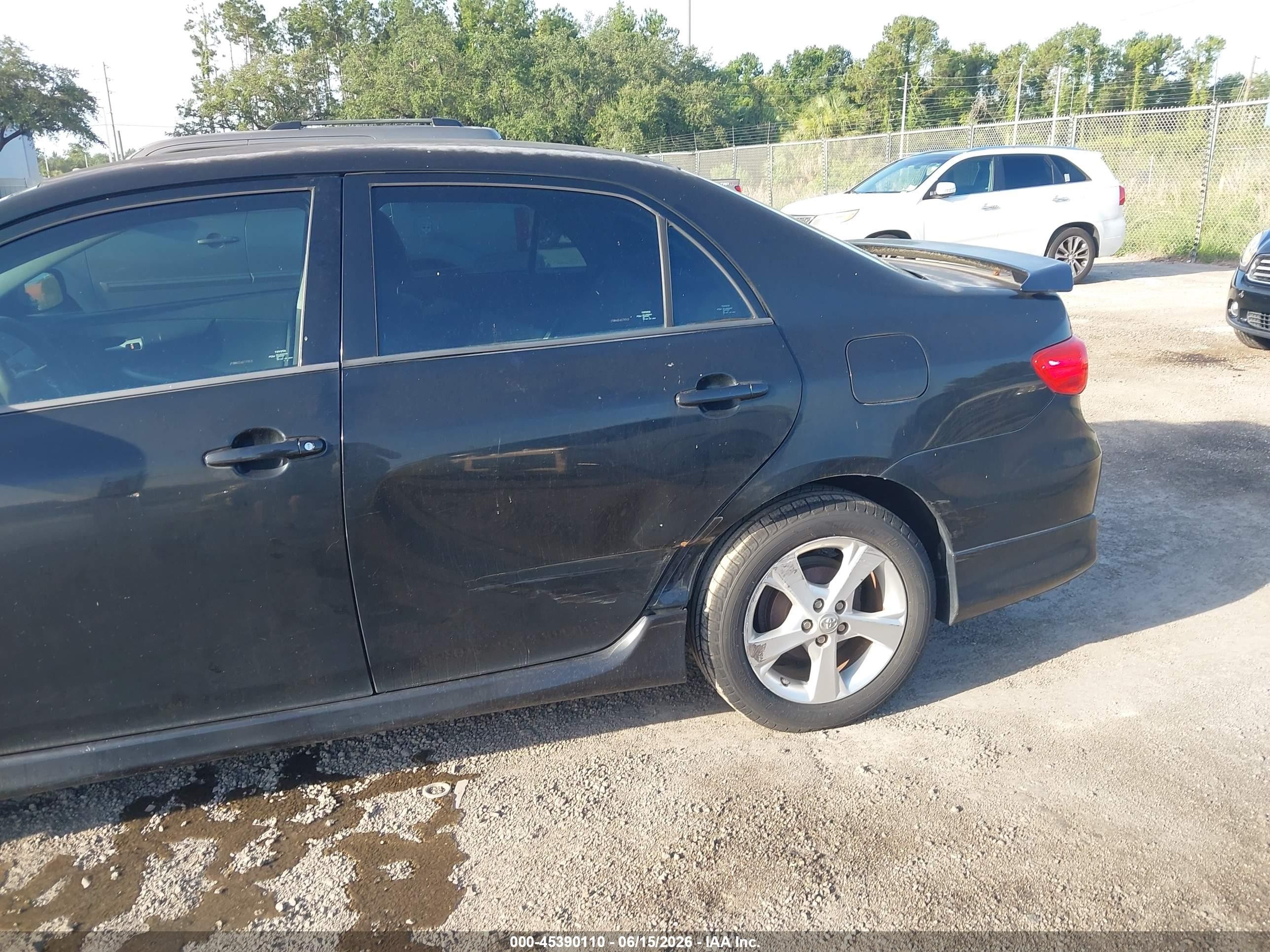 2012 Toyota Corolla S Black vin: 2T1BU4EE4CC785626