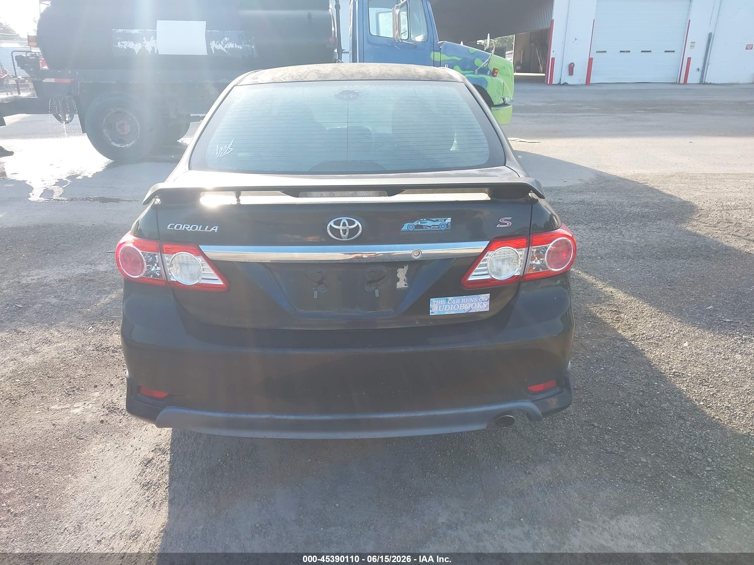 2012 Toyota Corolla S Black vin: 2T1BU4EE4CC785626