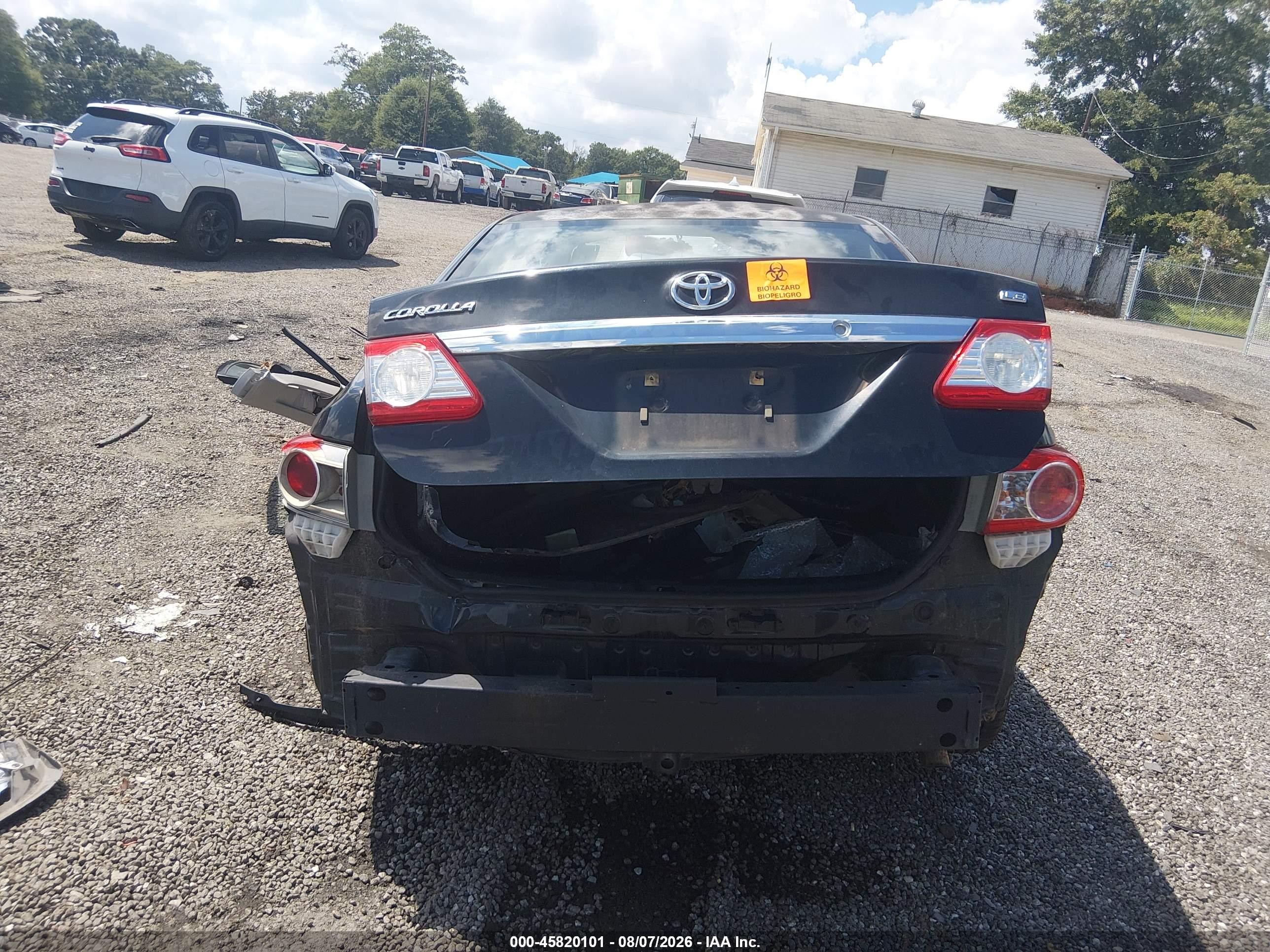 2012 Toyota Corolla Le Black vin: 2T1BU4EE4CC788980