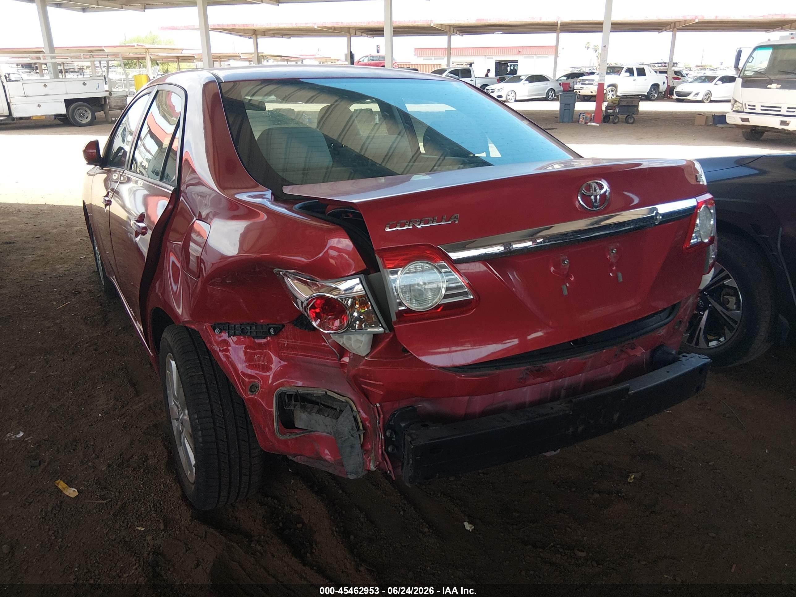 2012 Toyota Corolla Le Красный vin: 2T1BU4EE4CC811254