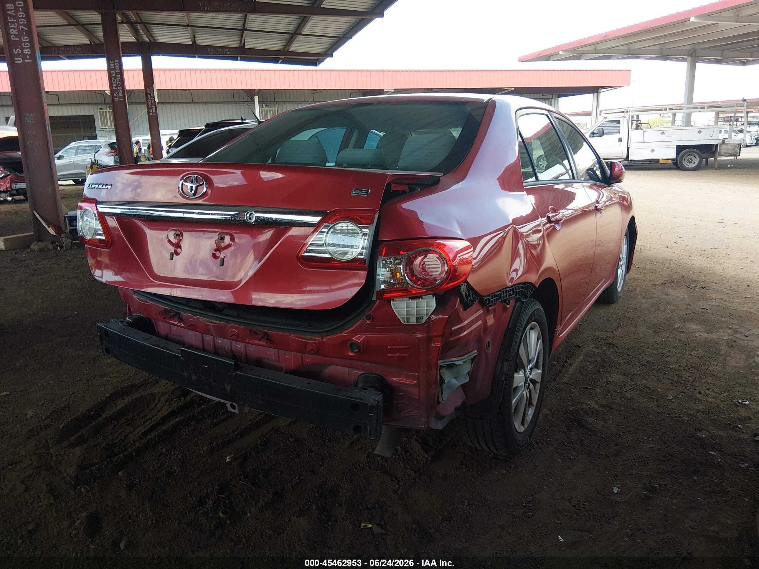2012 Toyota Corolla Le Красный vin: 2T1BU4EE4CC811254