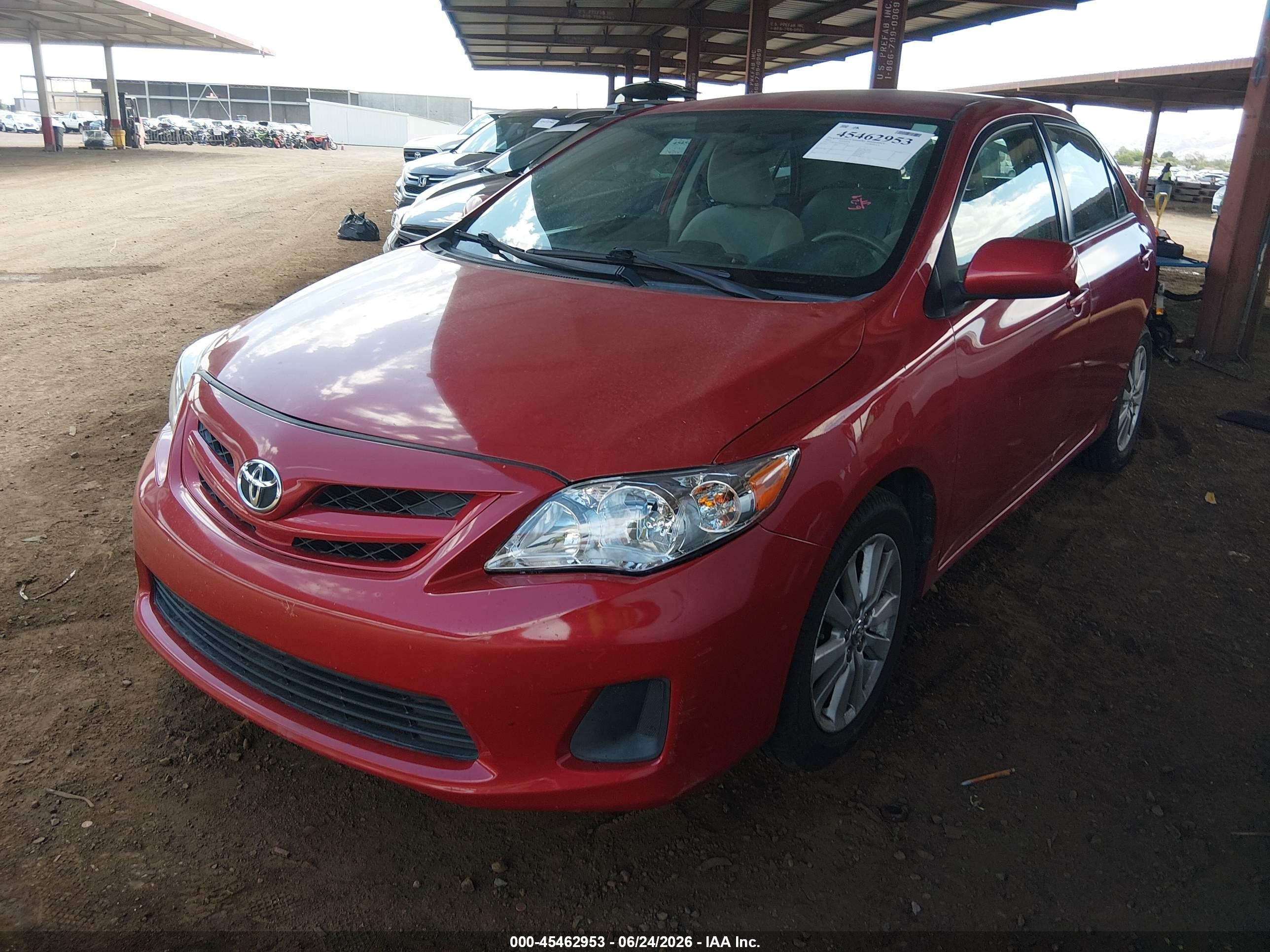 2012 Toyota Corolla Le Красный vin: 2T1BU4EE4CC811254