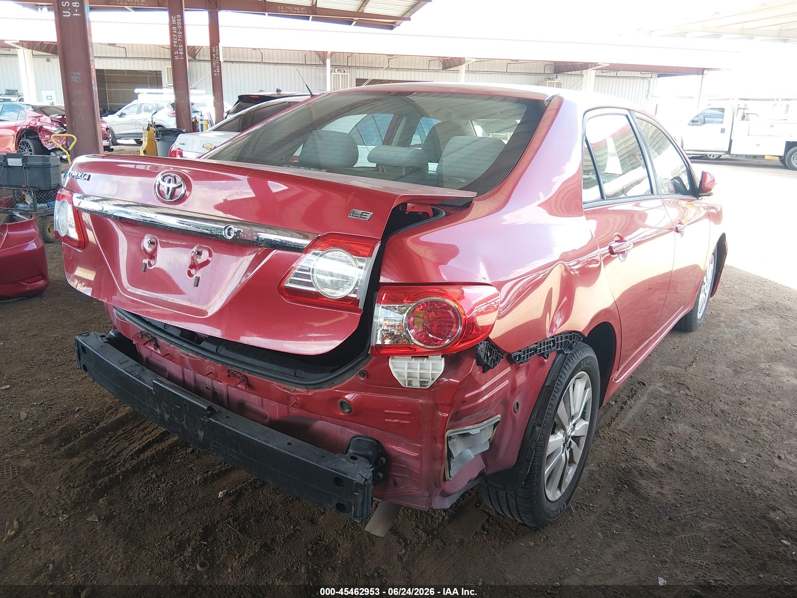 2012 Toyota Corolla Le Красный vin: 2T1BU4EE4CC811254