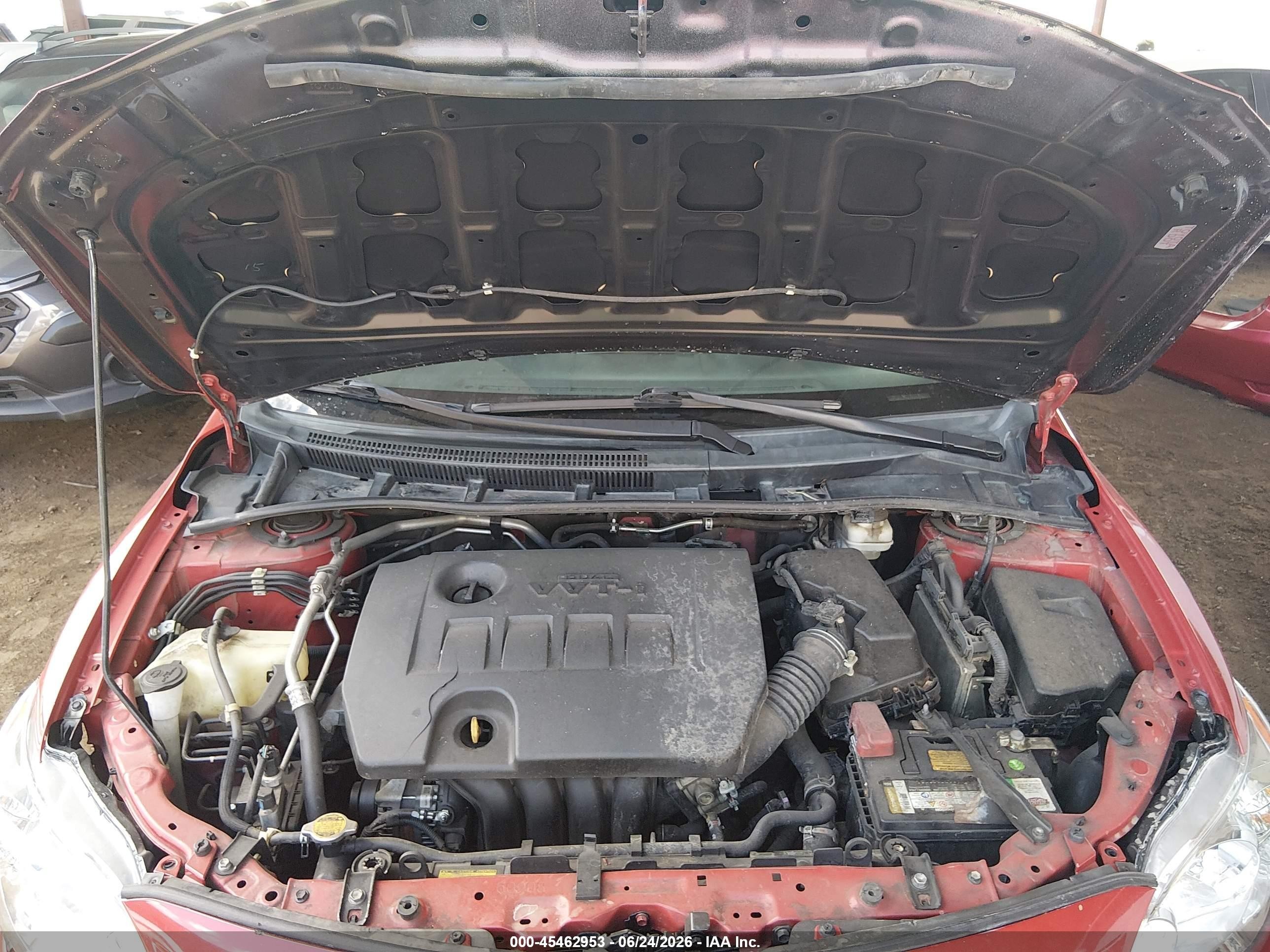 2012 Toyota Corolla Le Красный vin: 2T1BU4EE4CC811254