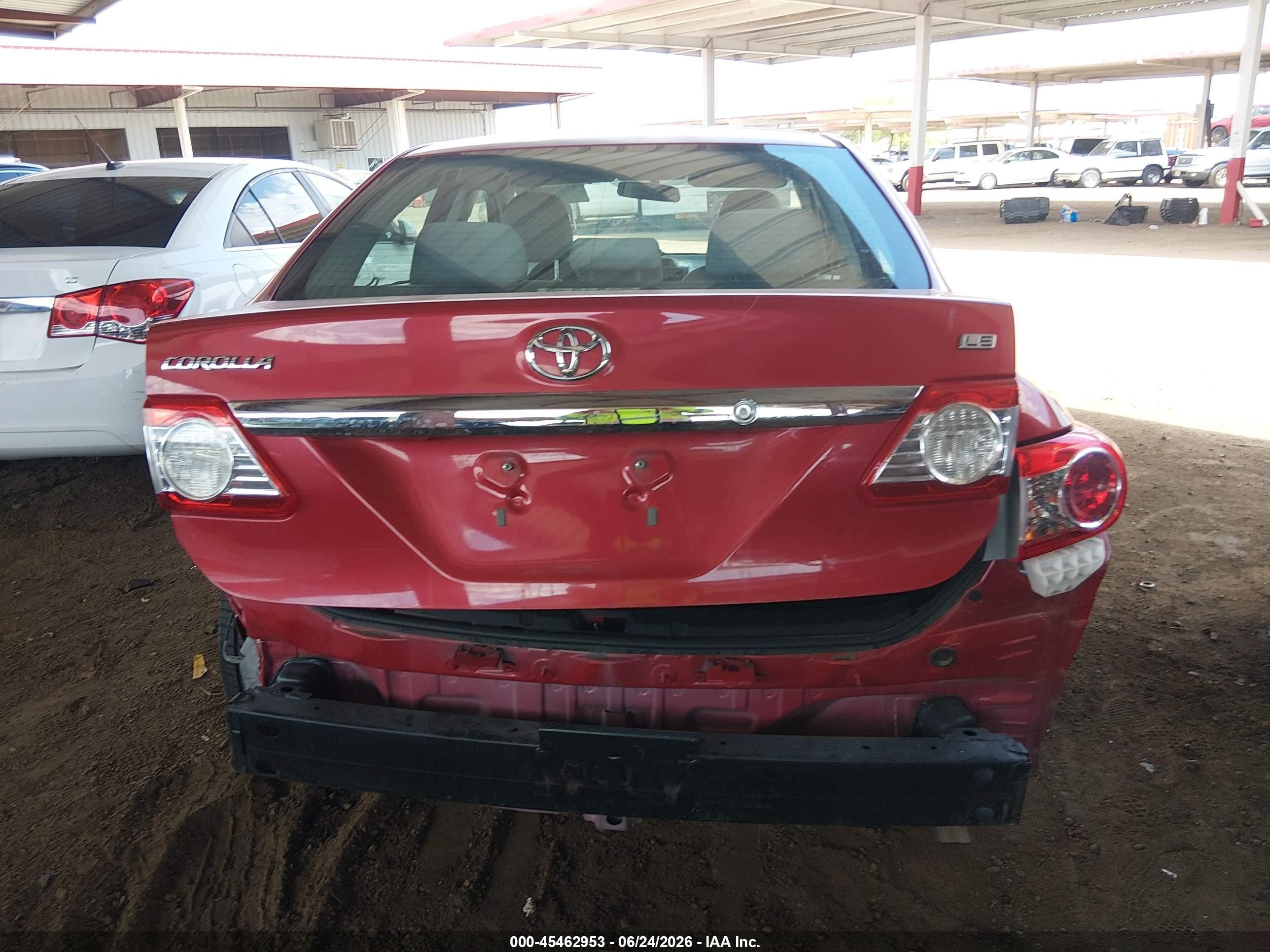 2012 Toyota Corolla Le Красный vin: 2T1BU4EE4CC811254