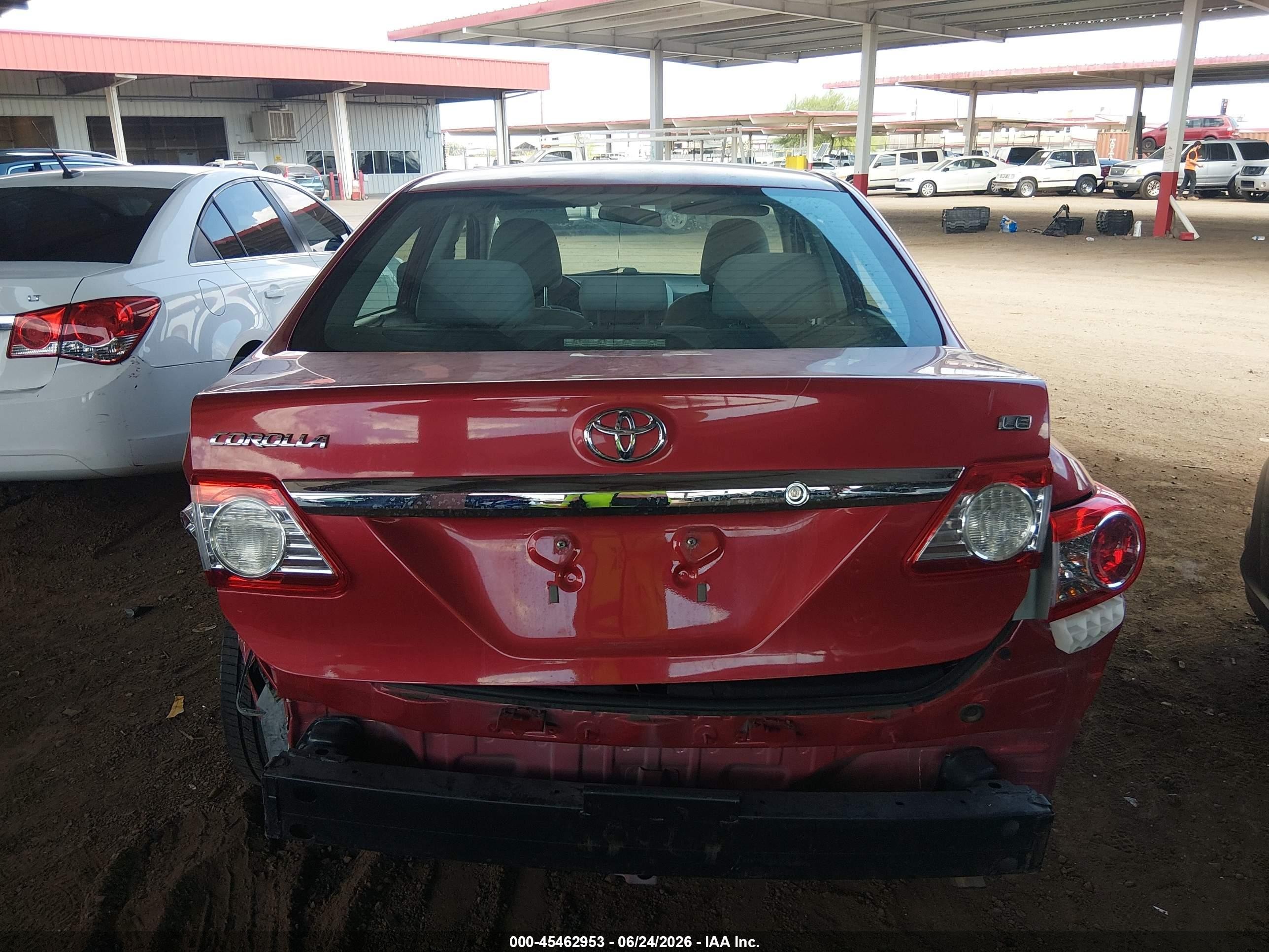 2012 Toyota Corolla Le Красный vin: 2T1BU4EE4CC811254