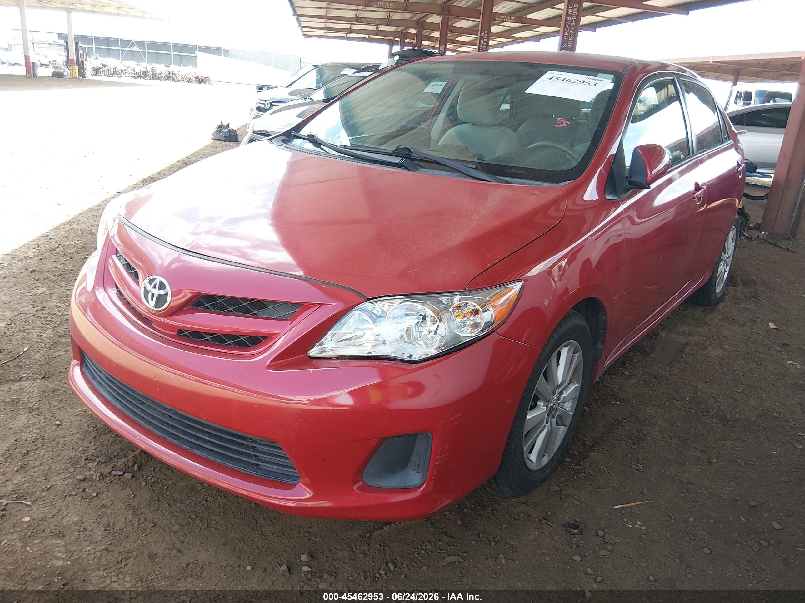 2012 Toyota Corolla Le Красный vin: 2T1BU4EE4CC811254