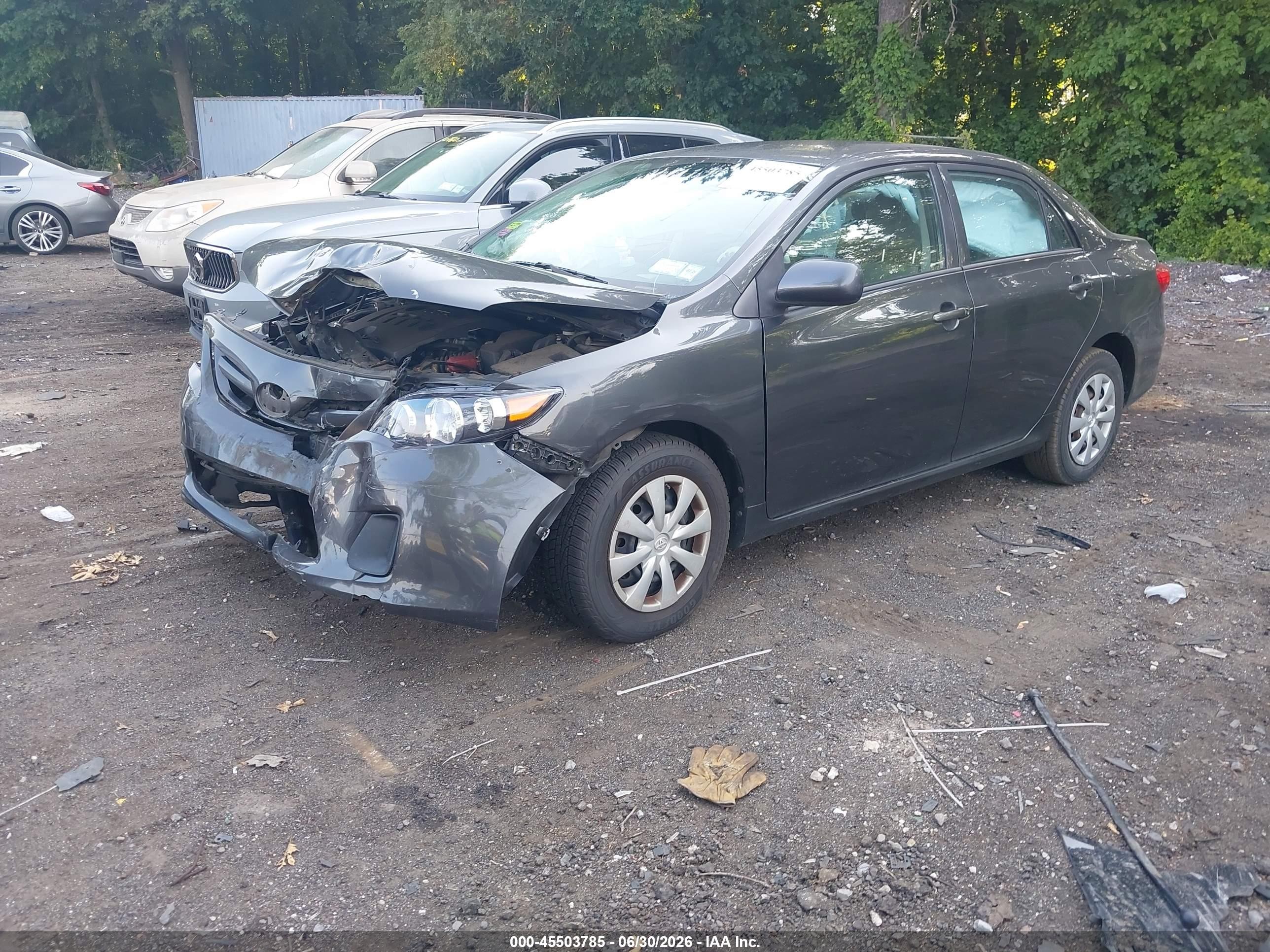 2012 Toyota Corolla L Gray vin: 2T1BU4EE4CC811416
