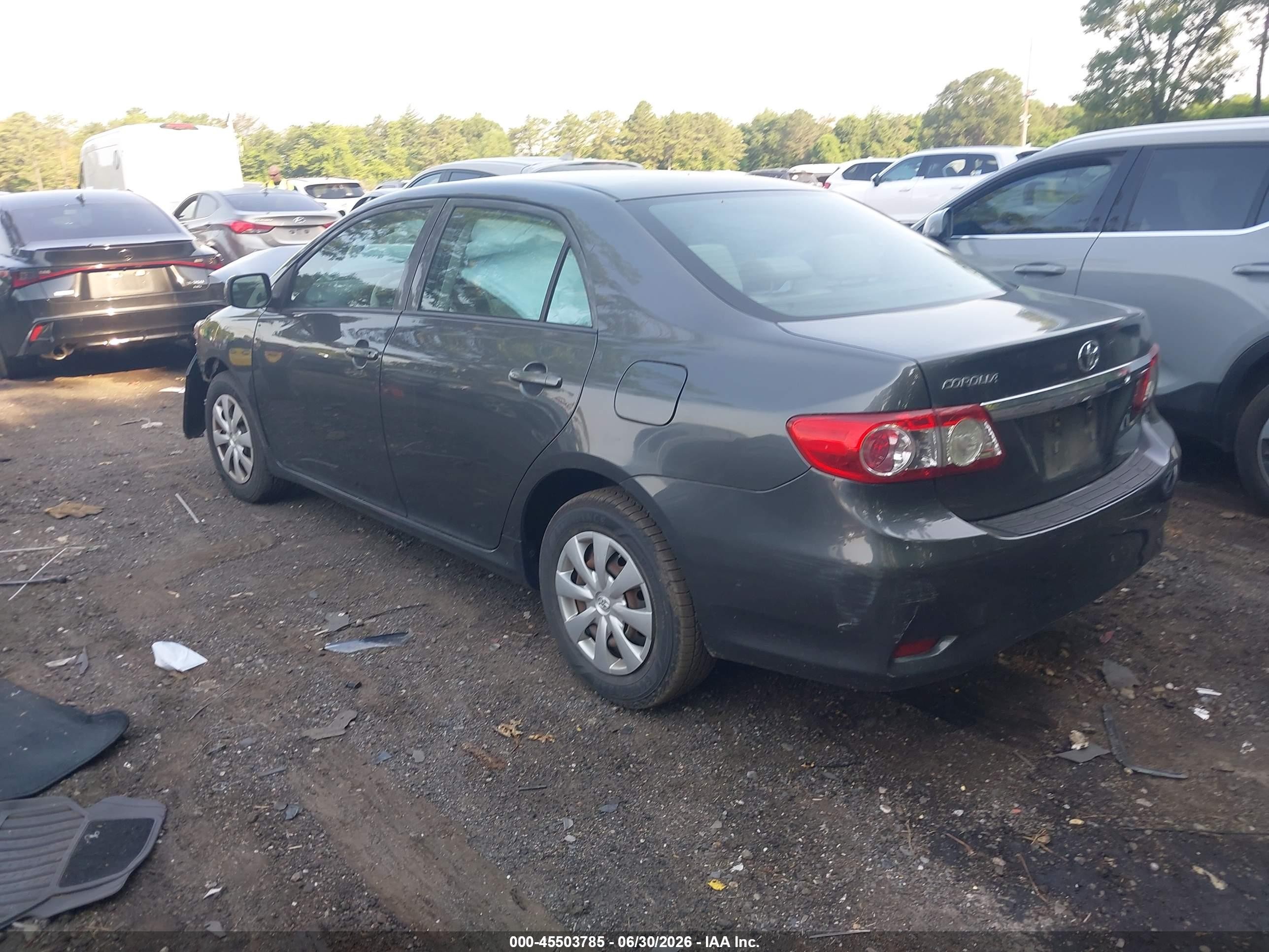 2012 Toyota Corolla L Gray vin: 2T1BU4EE4CC811416
