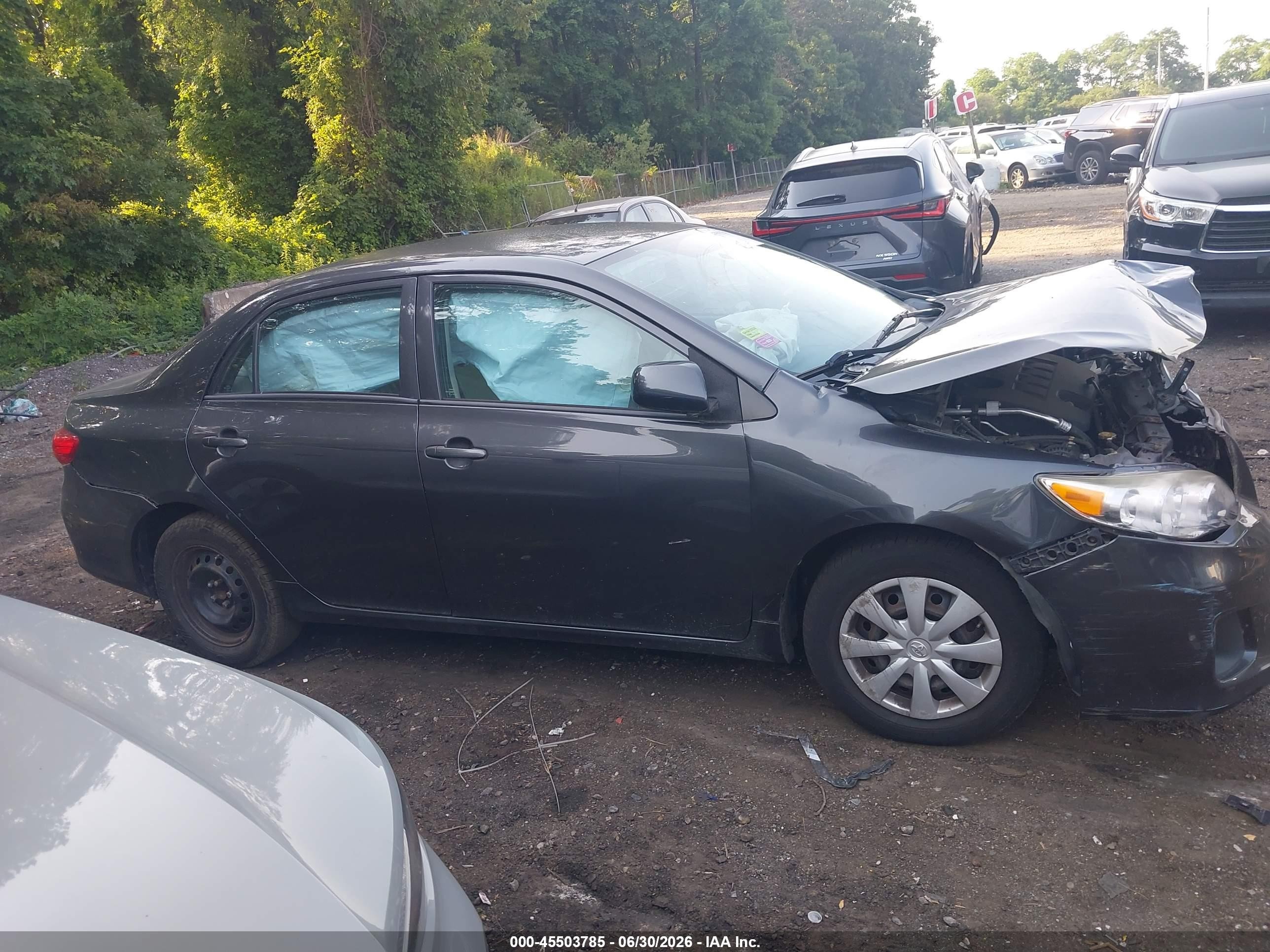 2012 Toyota Corolla L Gray vin: 2T1BU4EE4CC811416