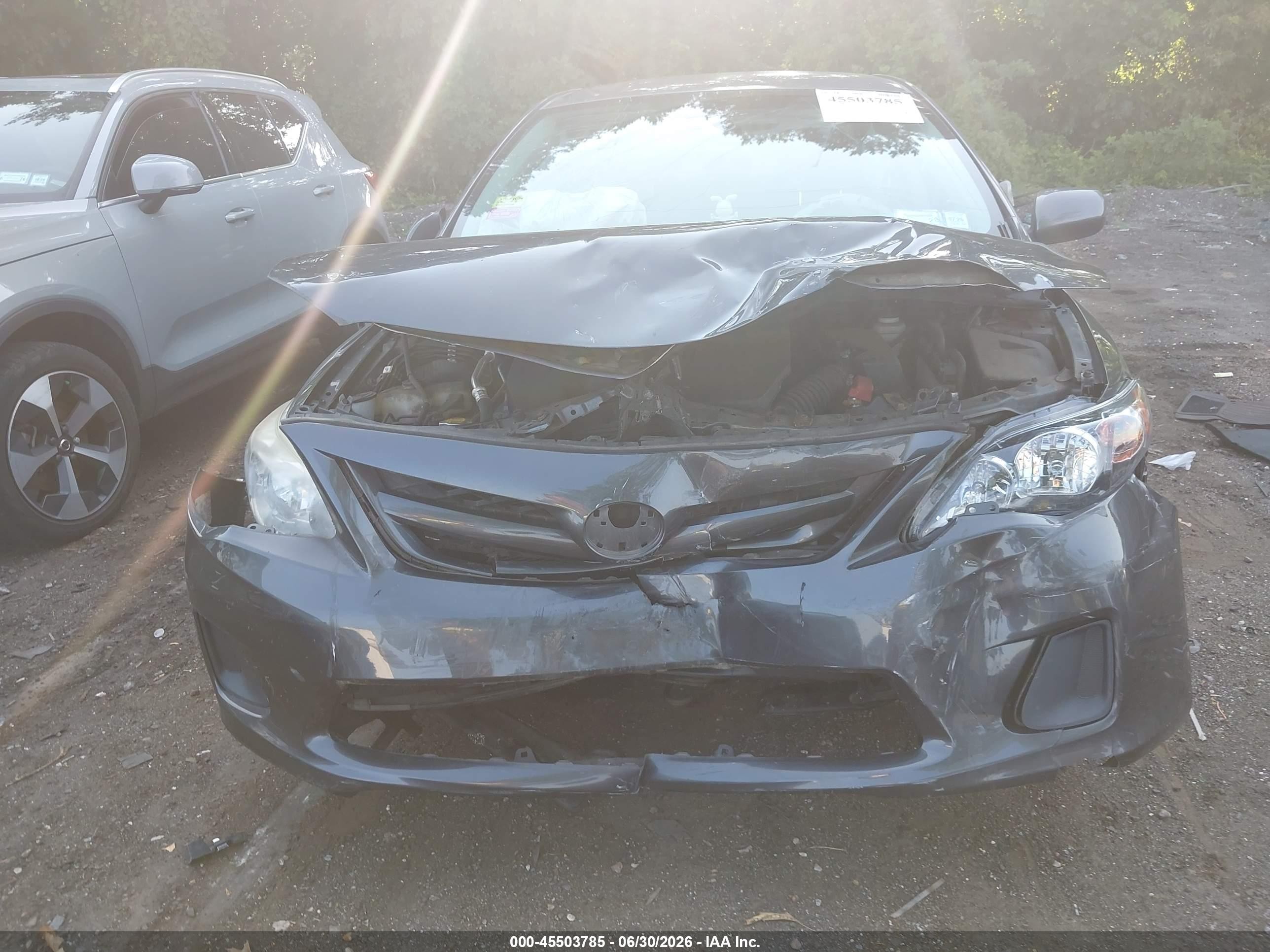 2012 Toyota Corolla L Gray vin: 2T1BU4EE4CC811416