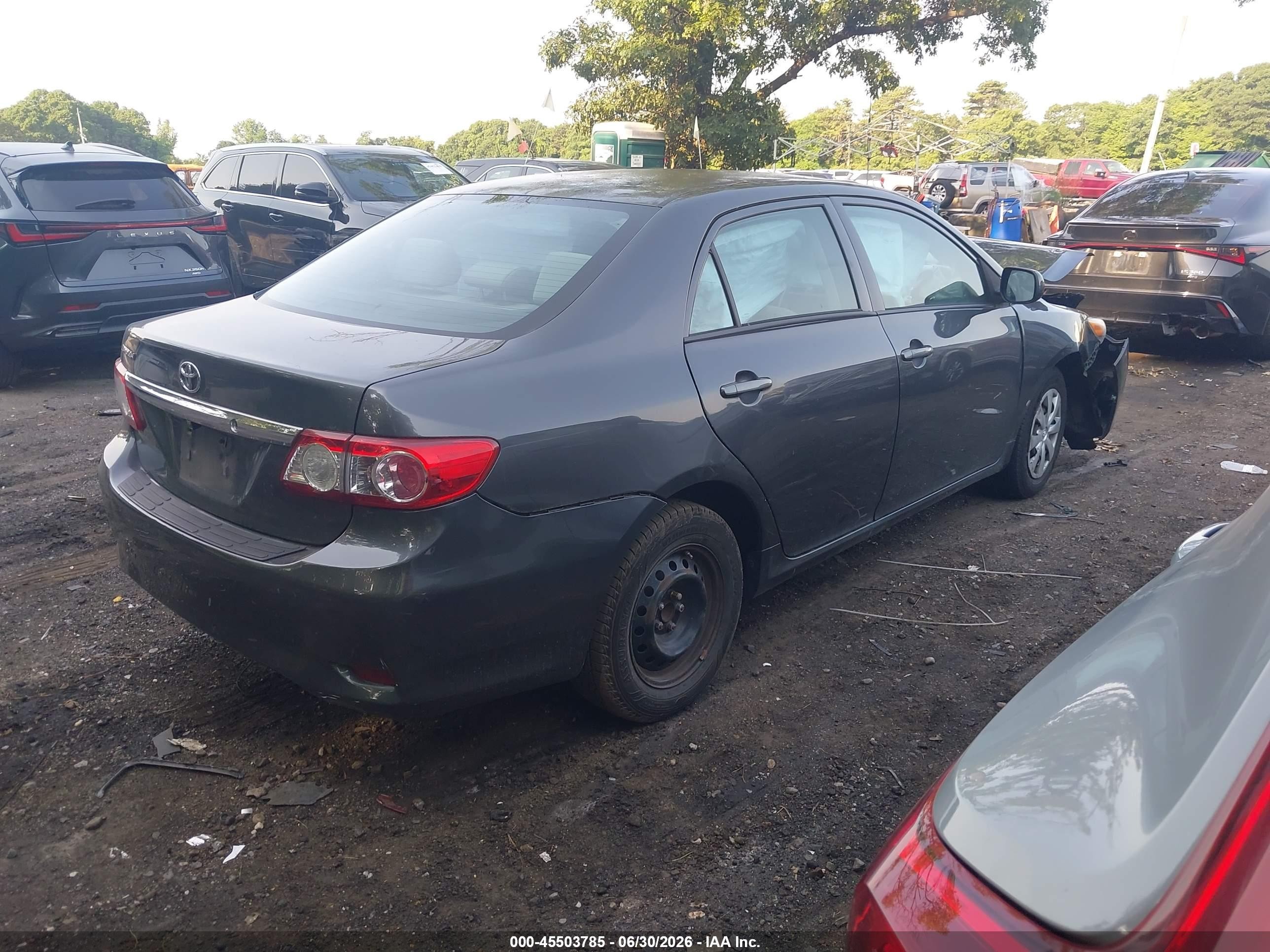 2012 Toyota Corolla L Gray vin: 2T1BU4EE4CC811416