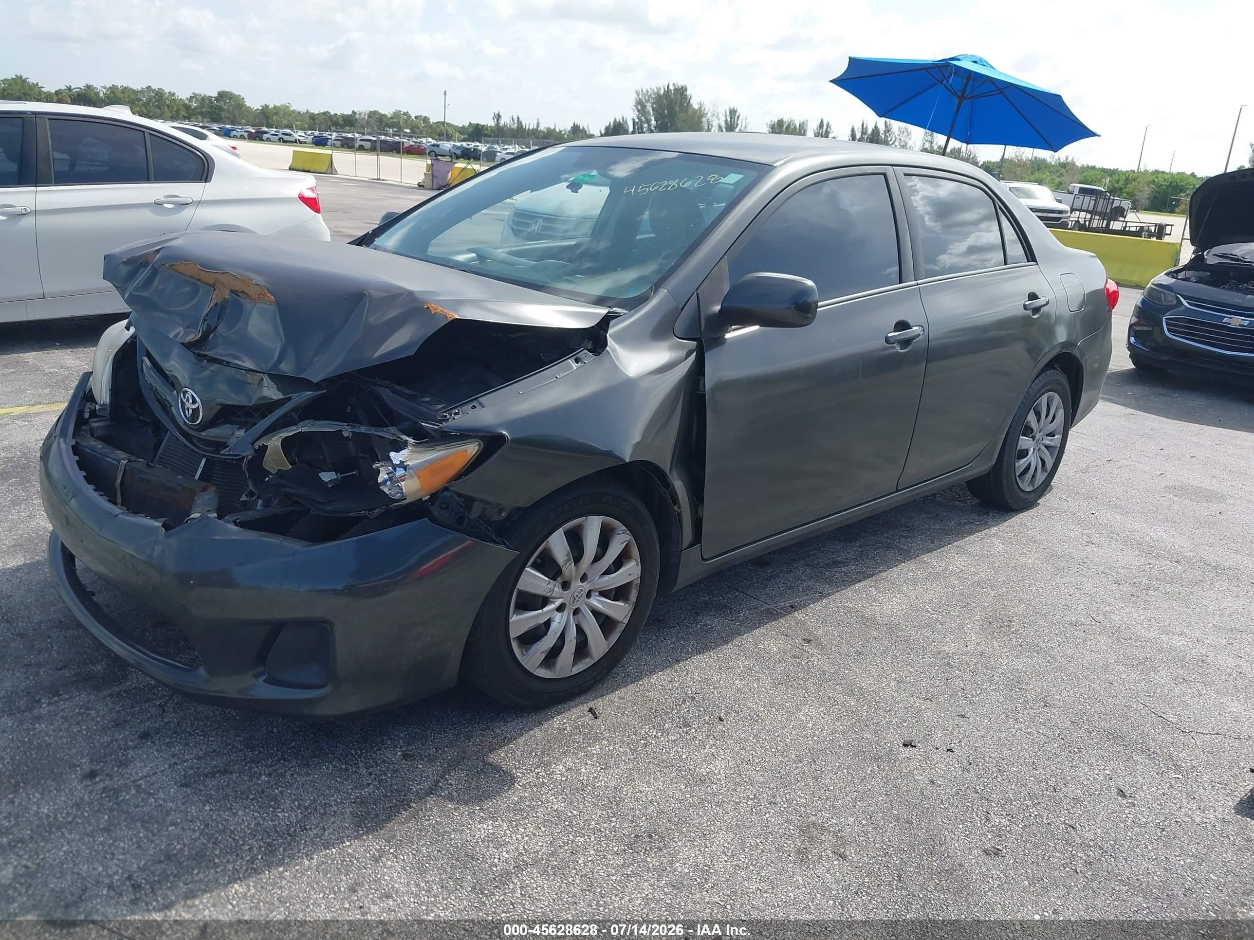 2012 Toyota Corolla Le Gray vin: 2T1BU4EE4CC844545