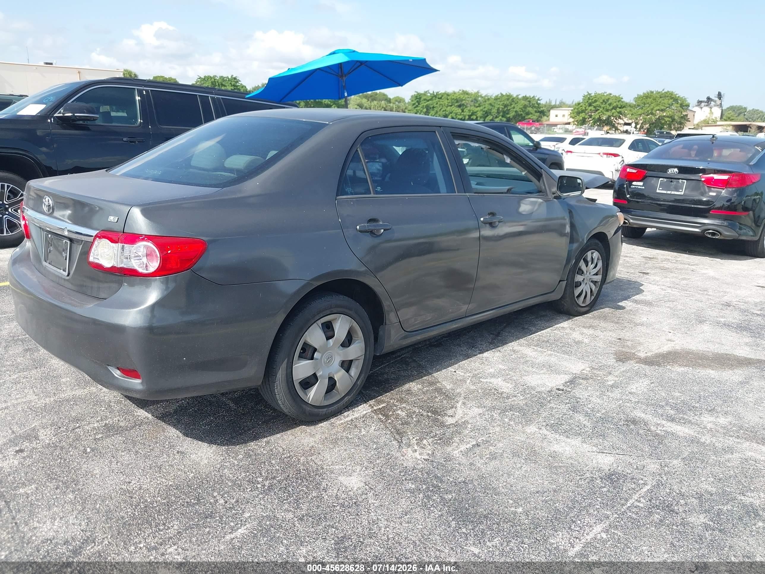 2012 Toyota Corolla Le Gray vin: 2T1BU4EE4CC844545