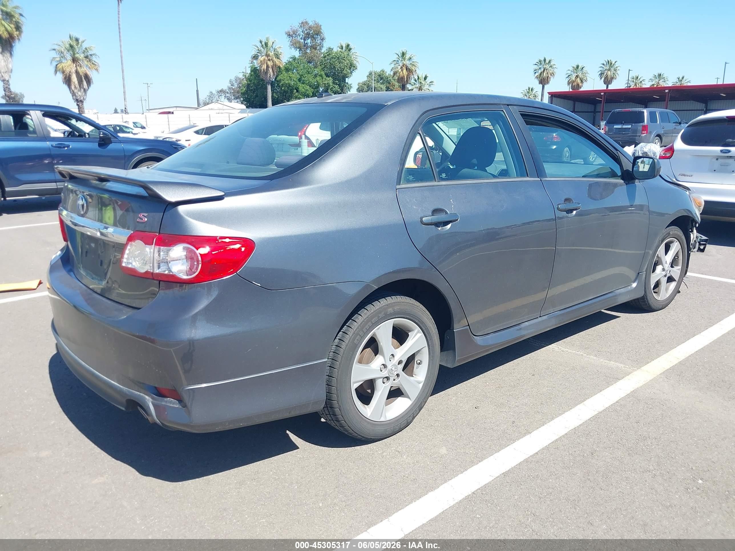2012 Toyota Corolla S Gray vin: 2T1BU4EE4CC847431