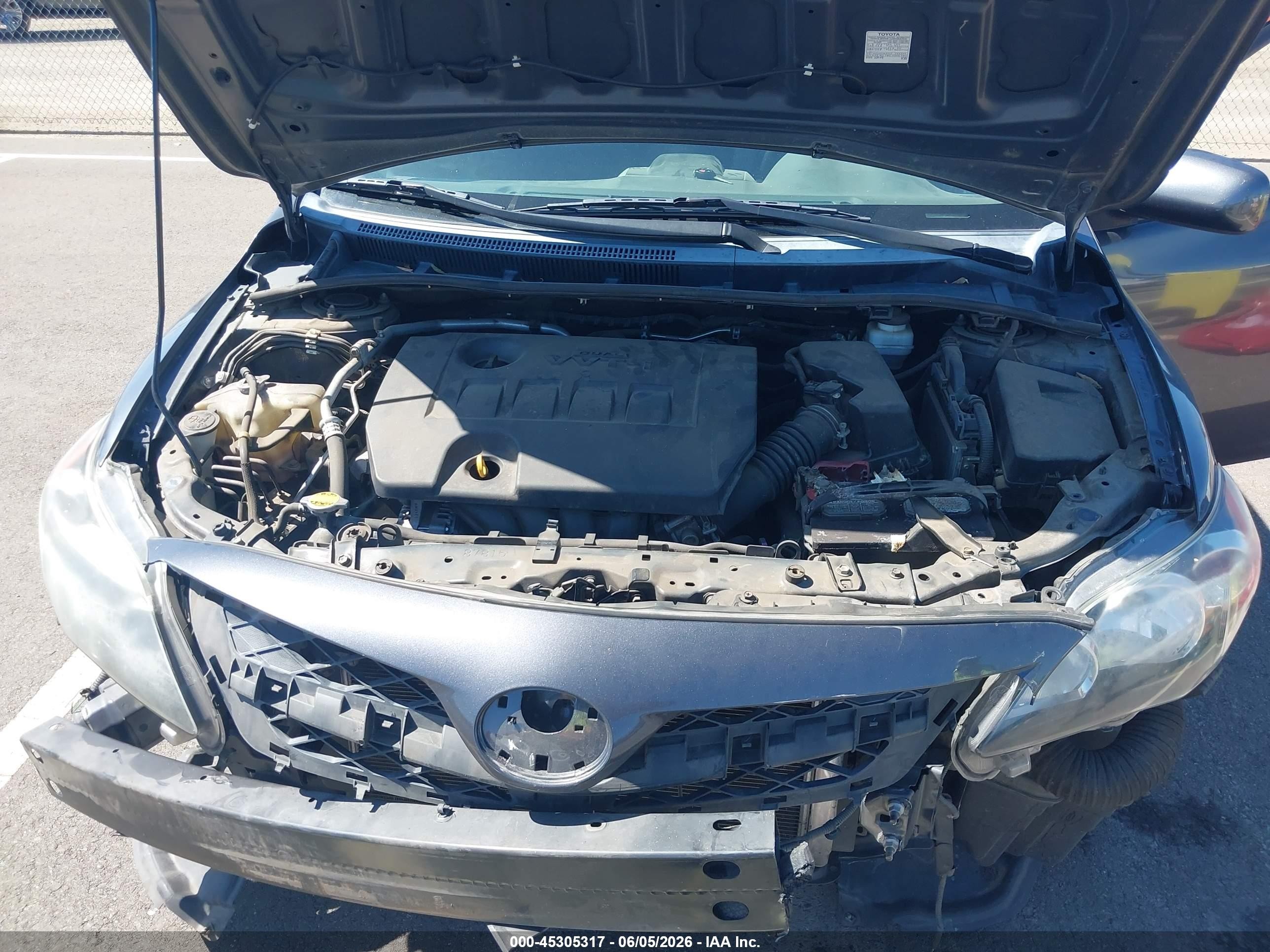 2012 Toyota Corolla S Gray vin: 2T1BU4EE4CC847431