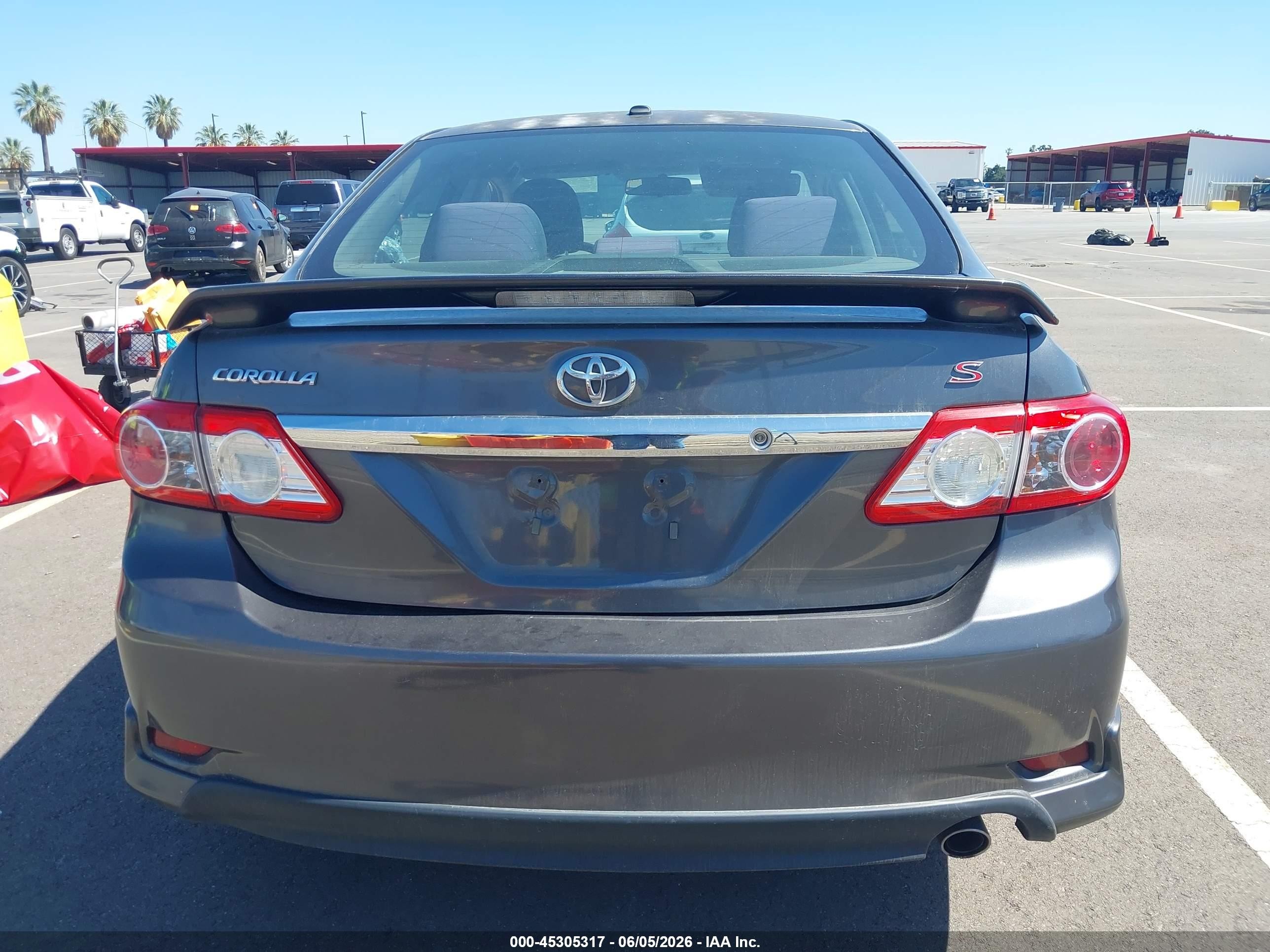 2012 Toyota Corolla S Gray vin: 2T1BU4EE4CC847431