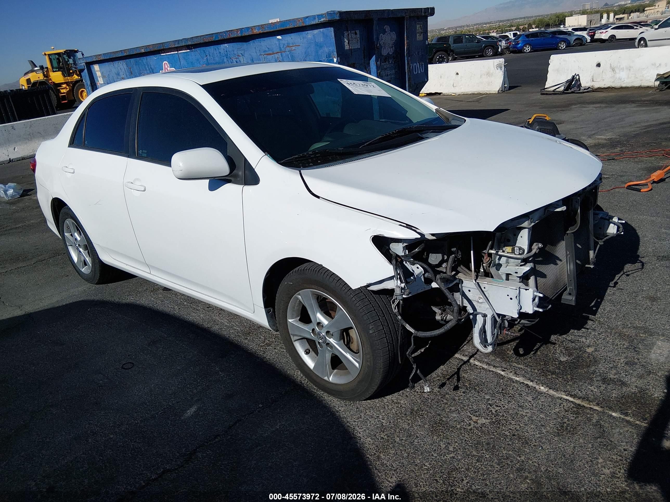 2012 Toyota Corolla Le White vin: 2T1BU4EE4CC850653