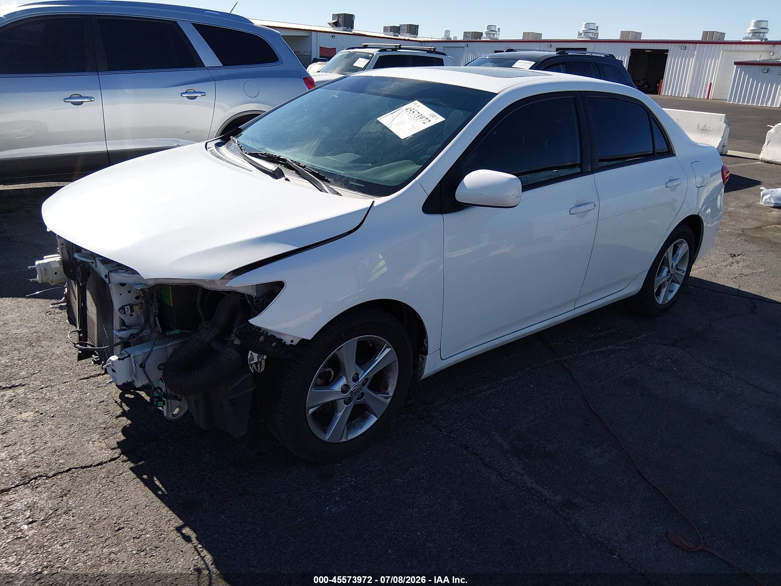 2012 Toyota Corolla Le White vin: 2T1BU4EE4CC850653