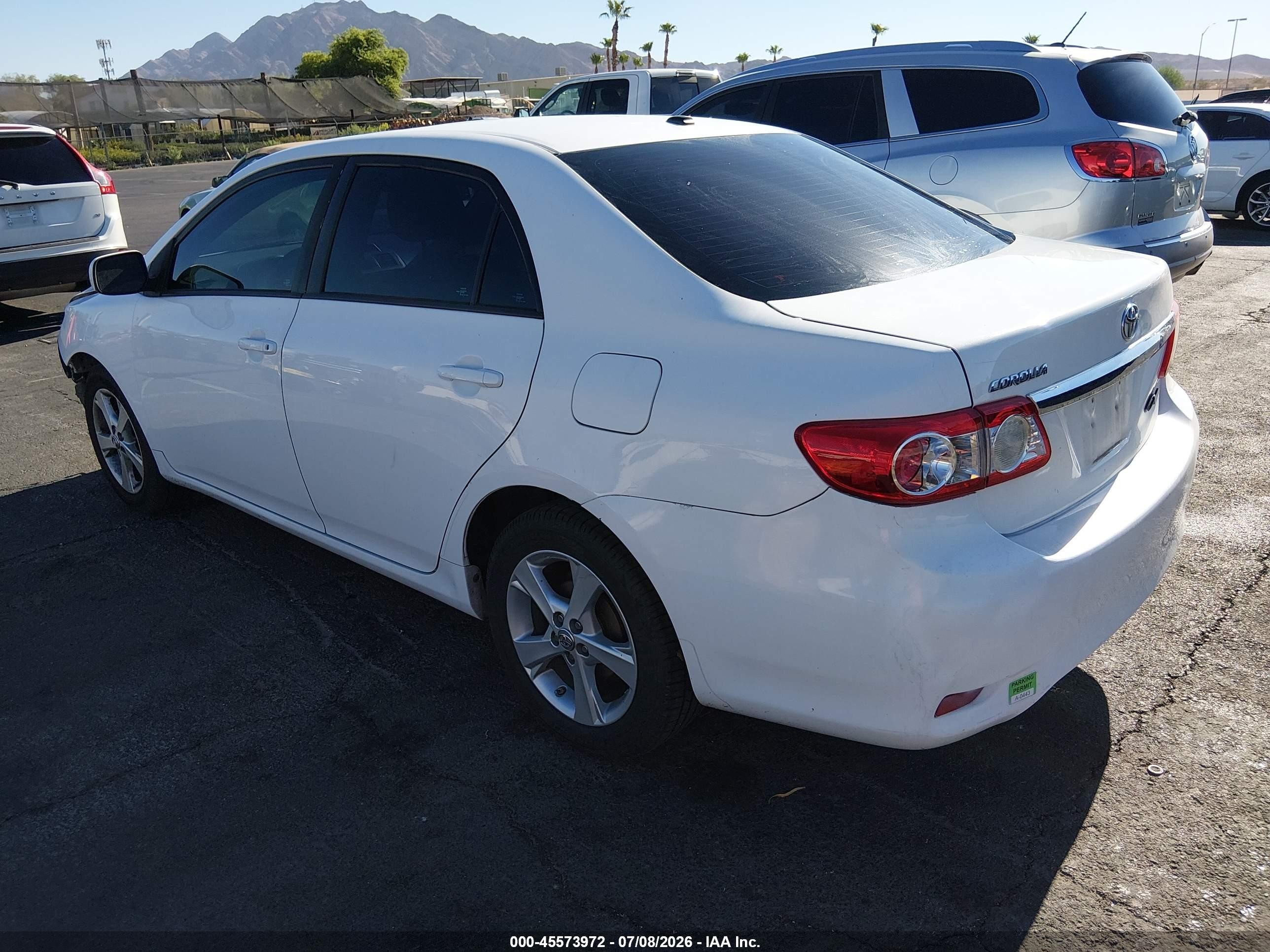 2012 Toyota Corolla Le White vin: 2T1BU4EE4CC850653