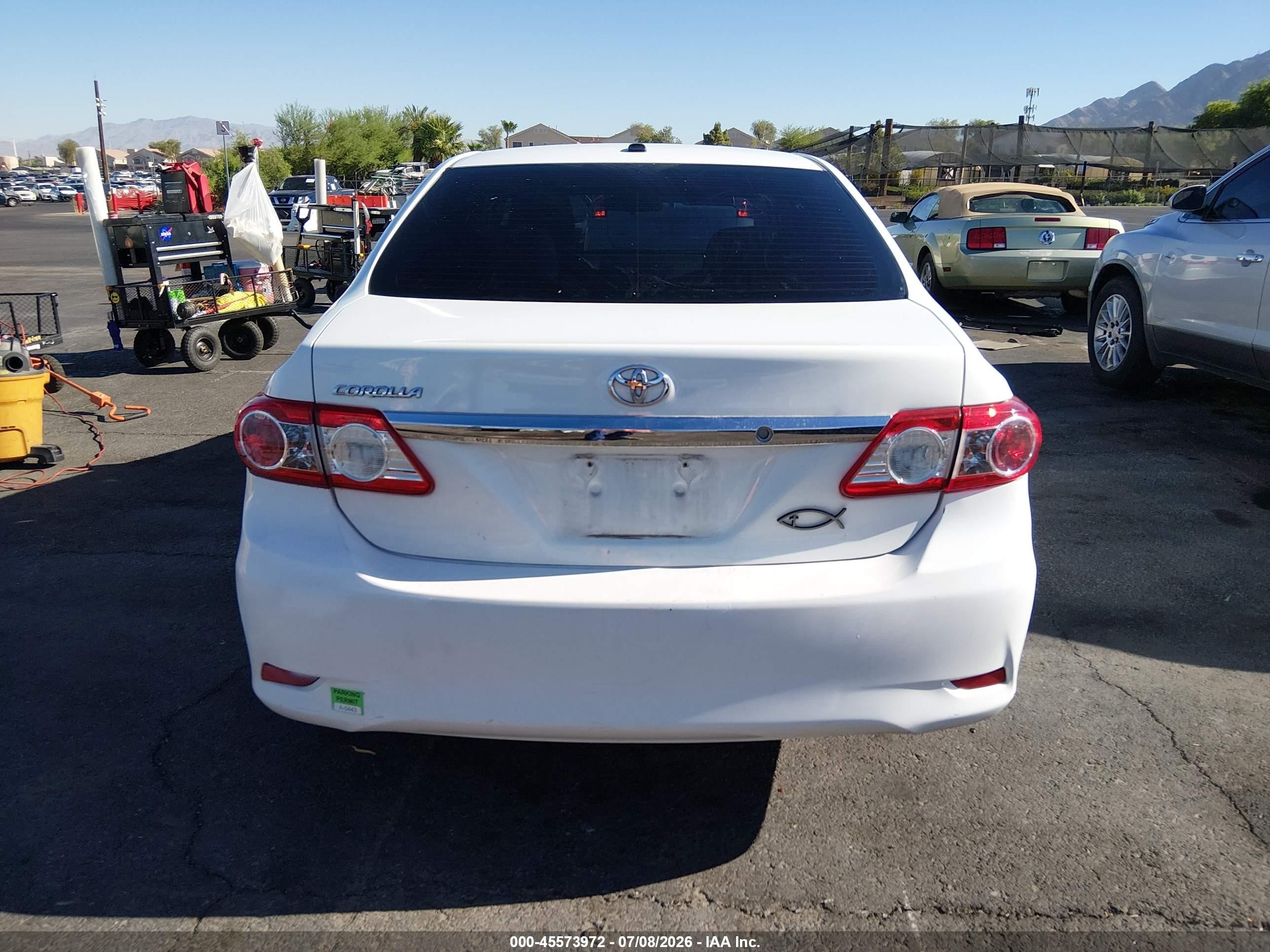 2012 Toyota Corolla Le White vin: 2T1BU4EE4CC850653