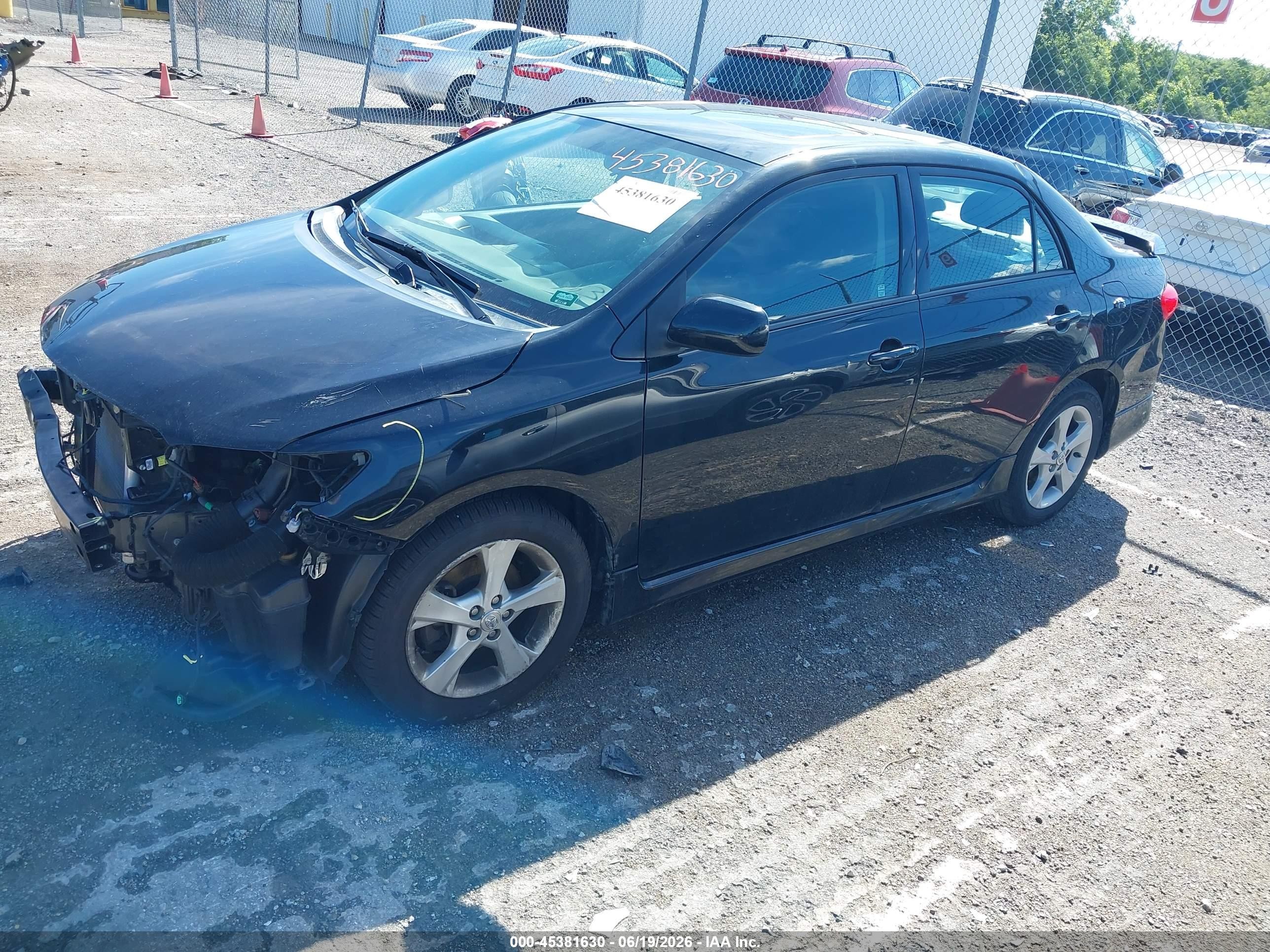 2012 Toyota Corolla S Black vin: 2T1BU4EE4CC863774