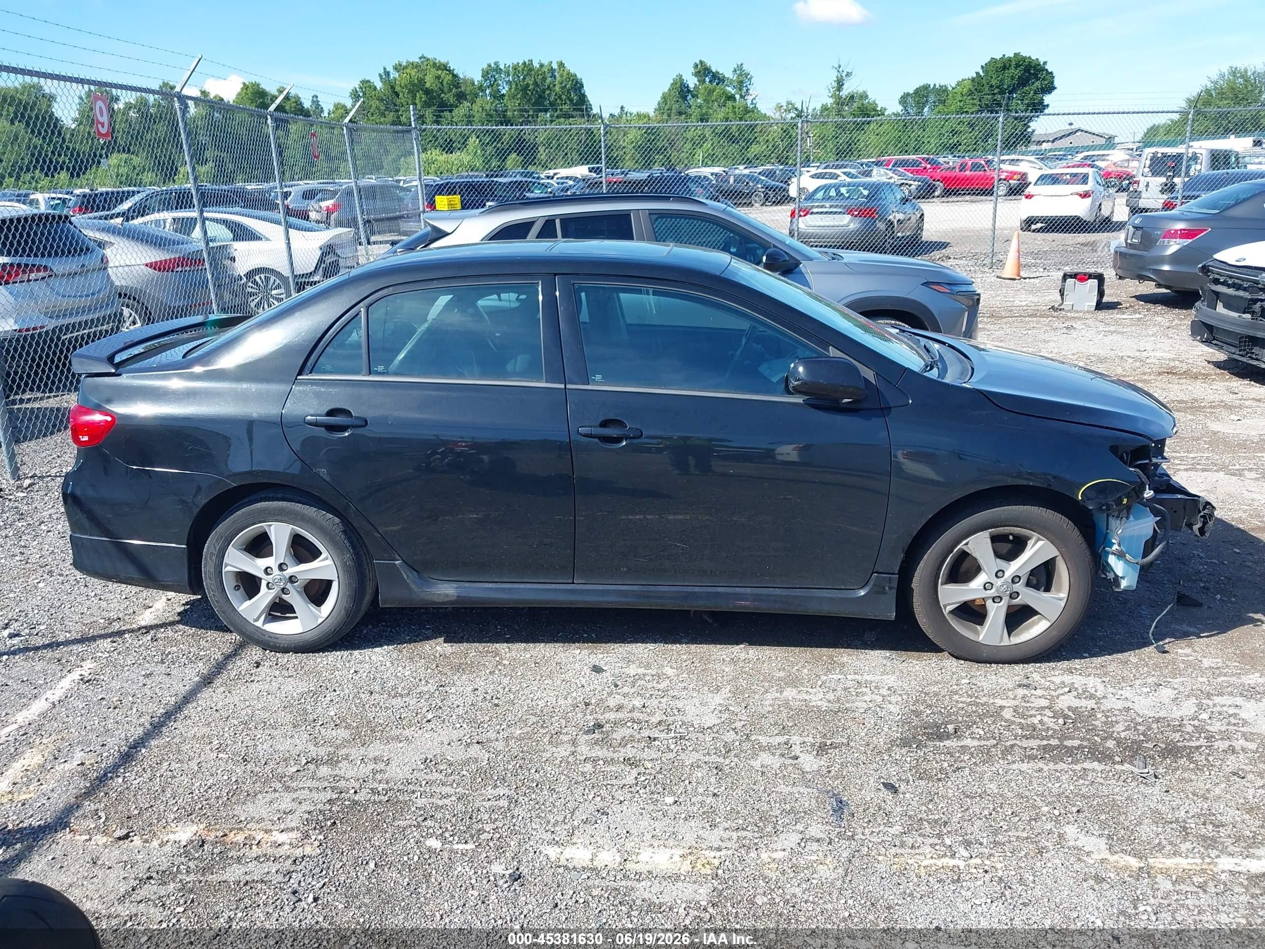 2012 Toyota Corolla S Black vin: 2T1BU4EE4CC863774