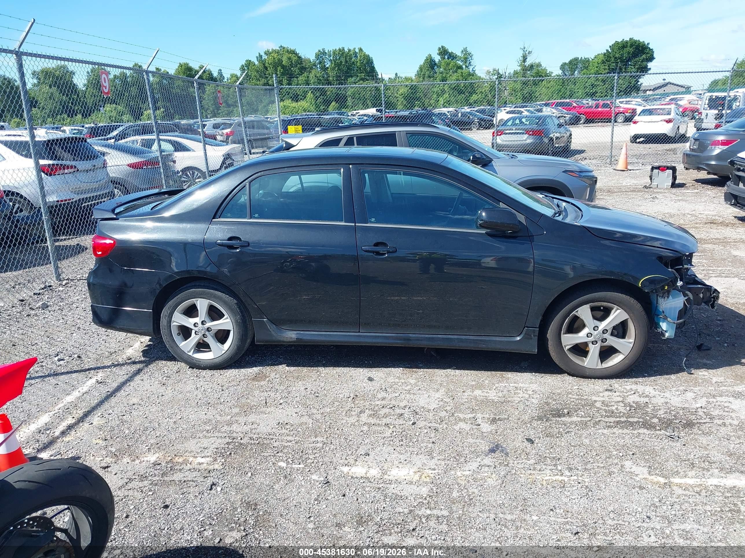 2012 Toyota Corolla S Black vin: 2T1BU4EE4CC863774