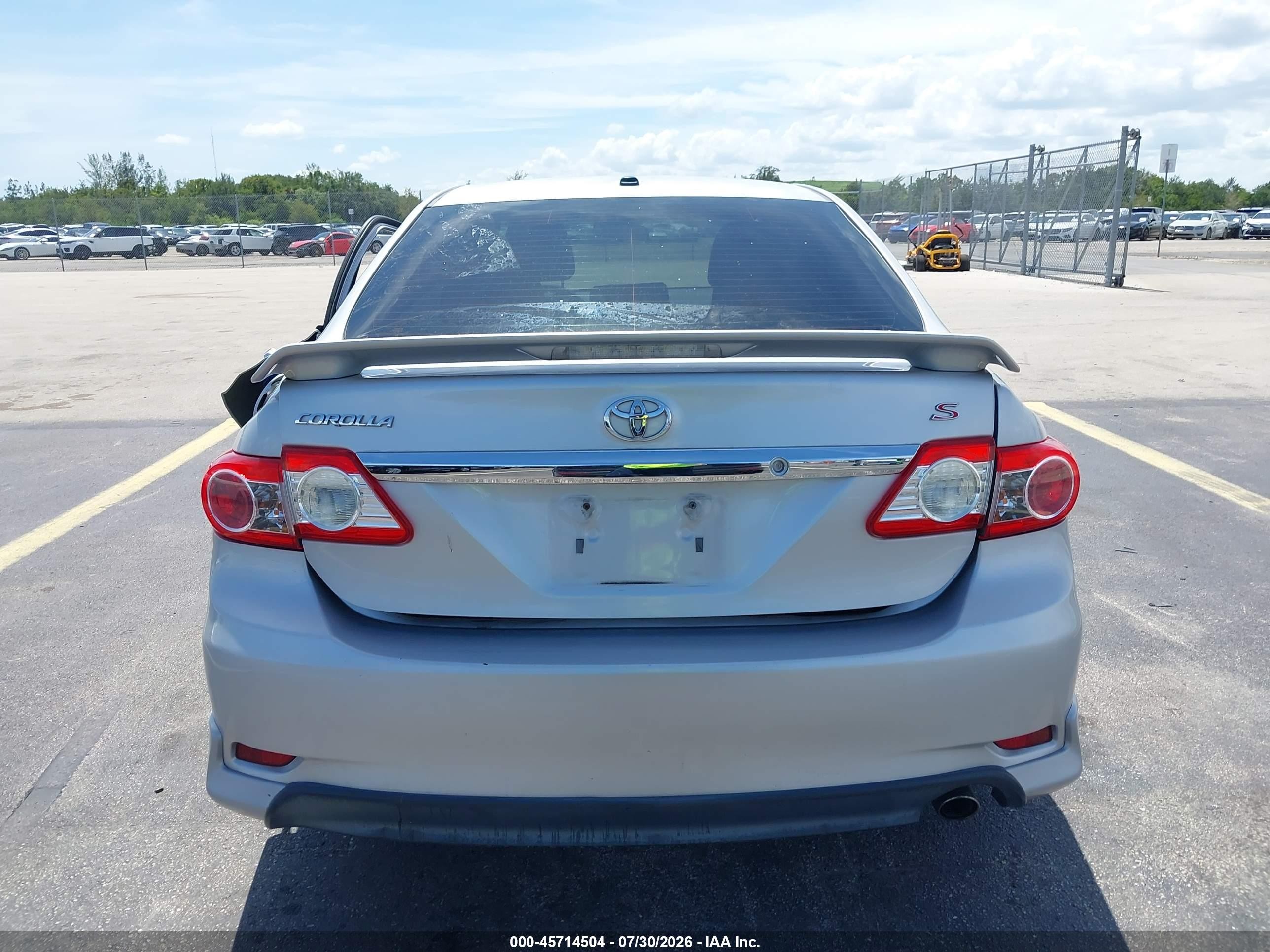 2012 Toyota Corolla S Gray vin: 2T1BU4EE4CC865251