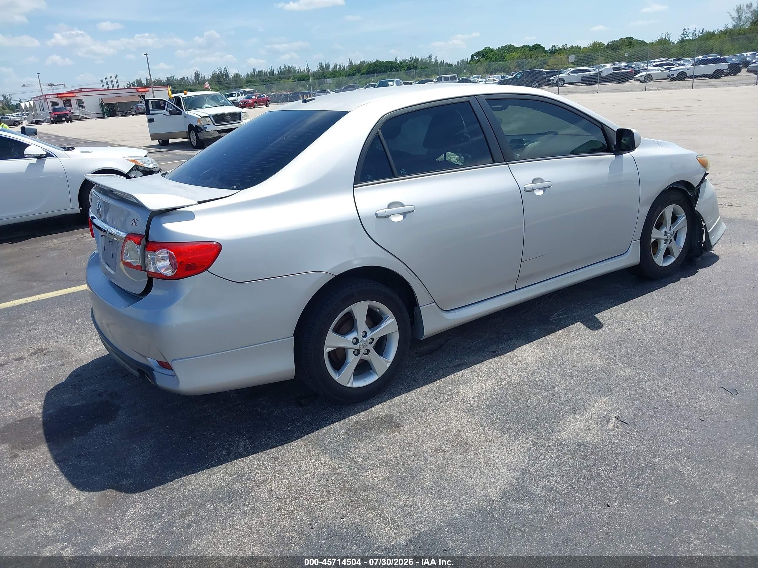 2012 Toyota Corolla S Gray vin: 2T1BU4EE4CC865251