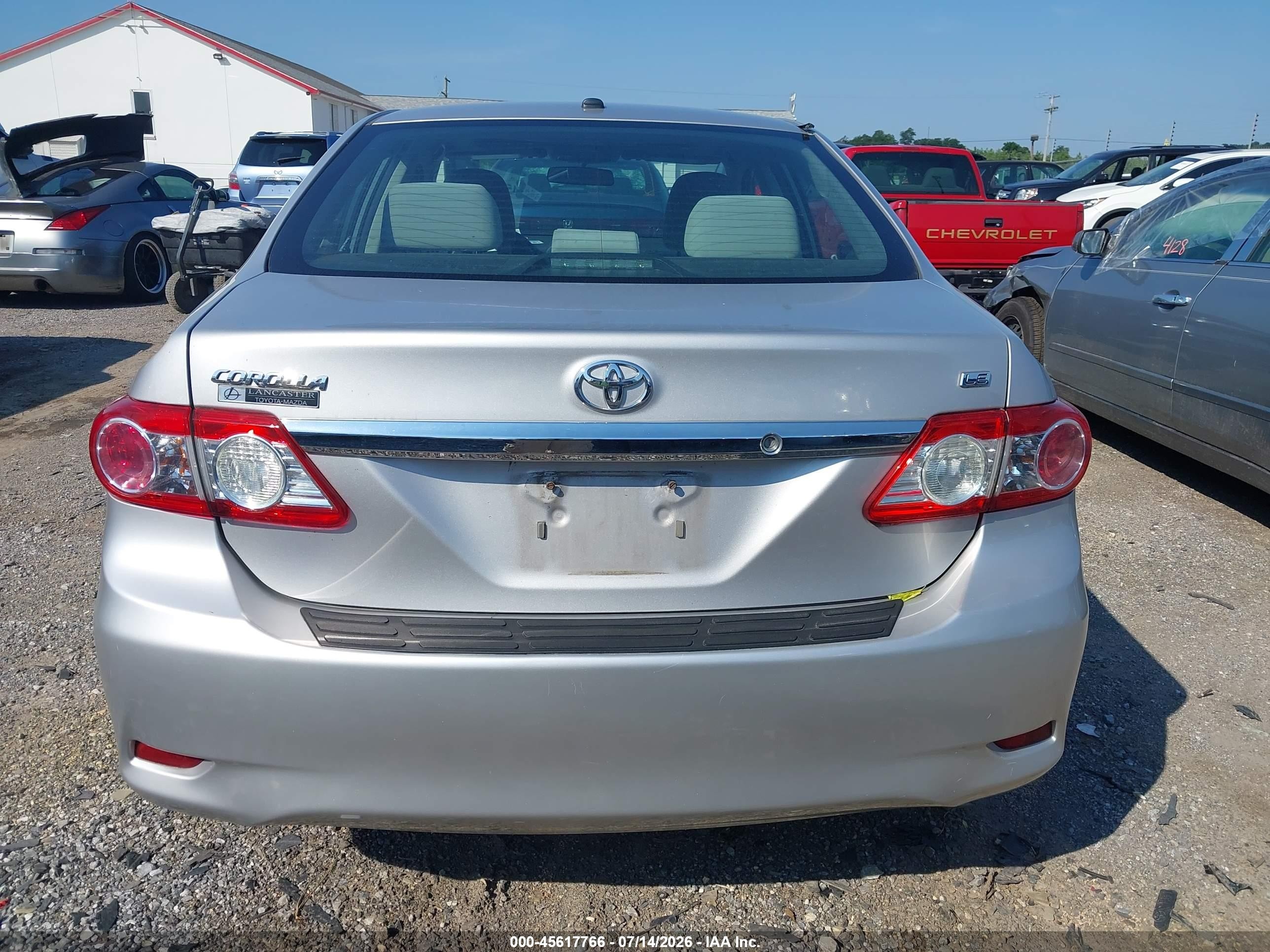 2012 Toyota Corolla Le Silver vin: 2T1BU4EE4CC871325
