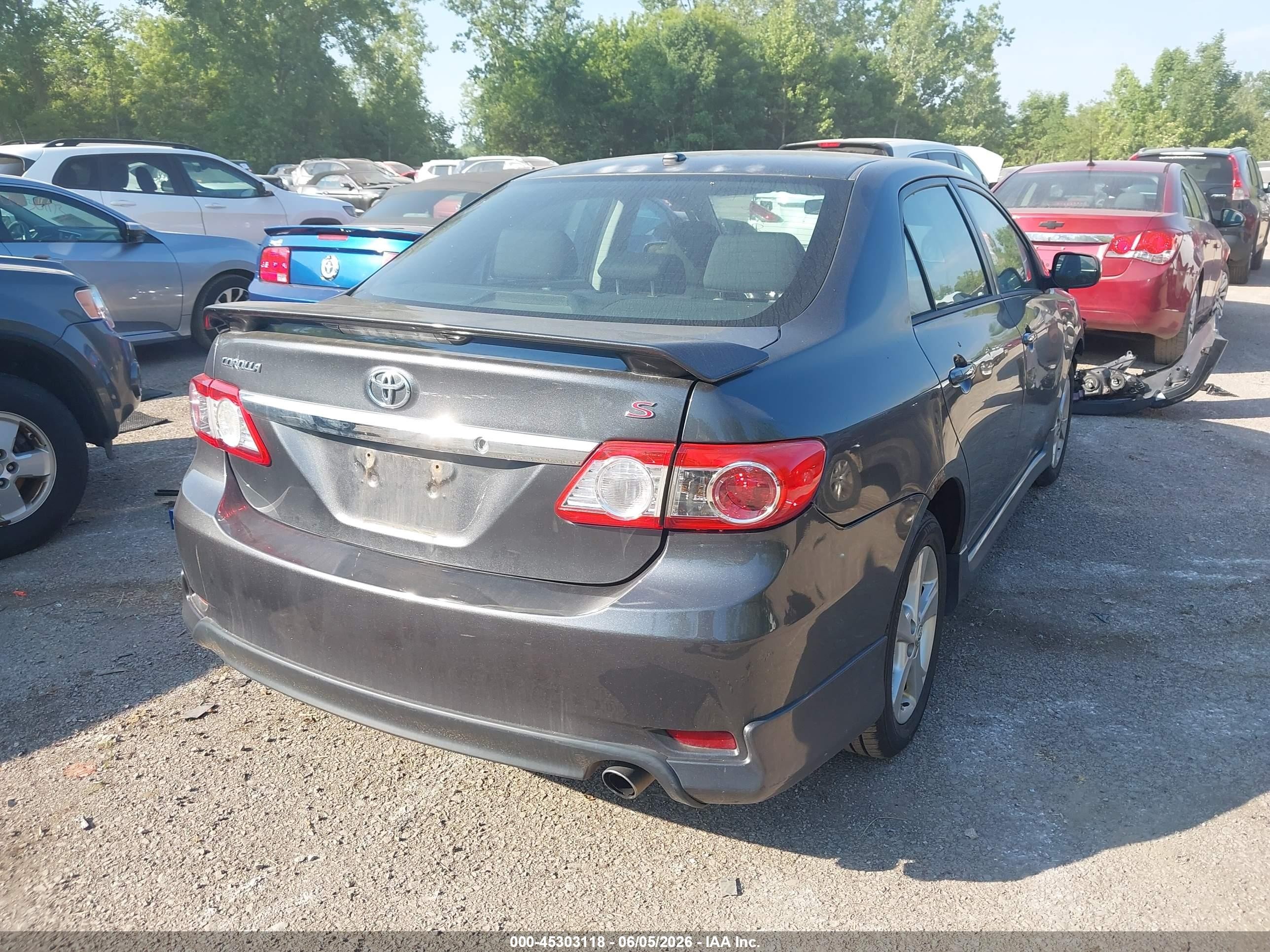 2012 Toyota Corolla S Gray vin: 2T1BU4EE4CC874578