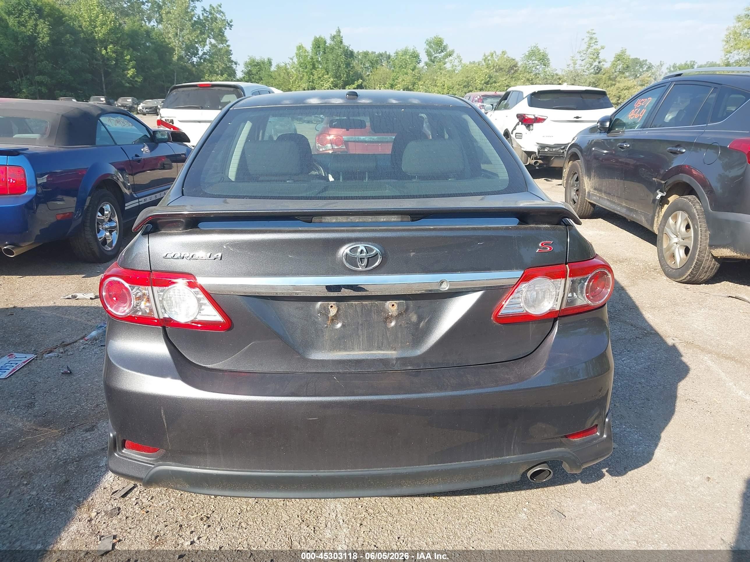2012 Toyota Corolla S Gray vin: 2T1BU4EE4CC874578