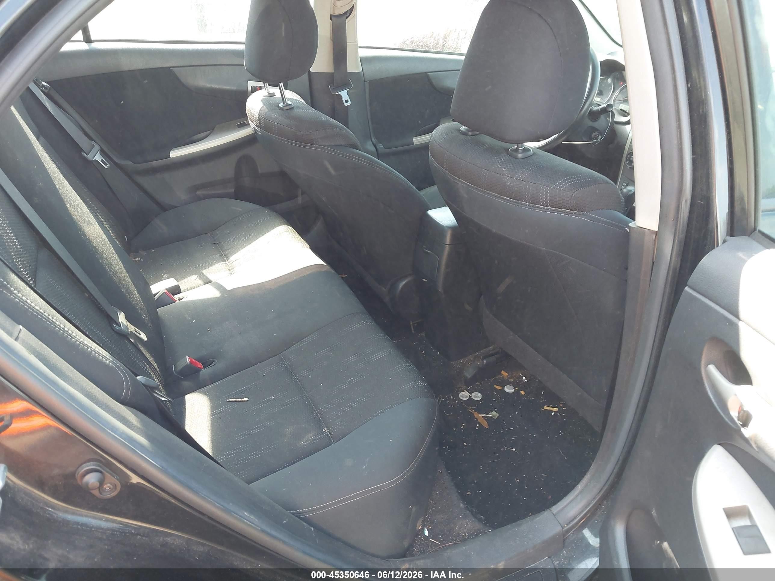 2012 Toyota Corolla S Black vin: 2T1BU4EE4CC896774