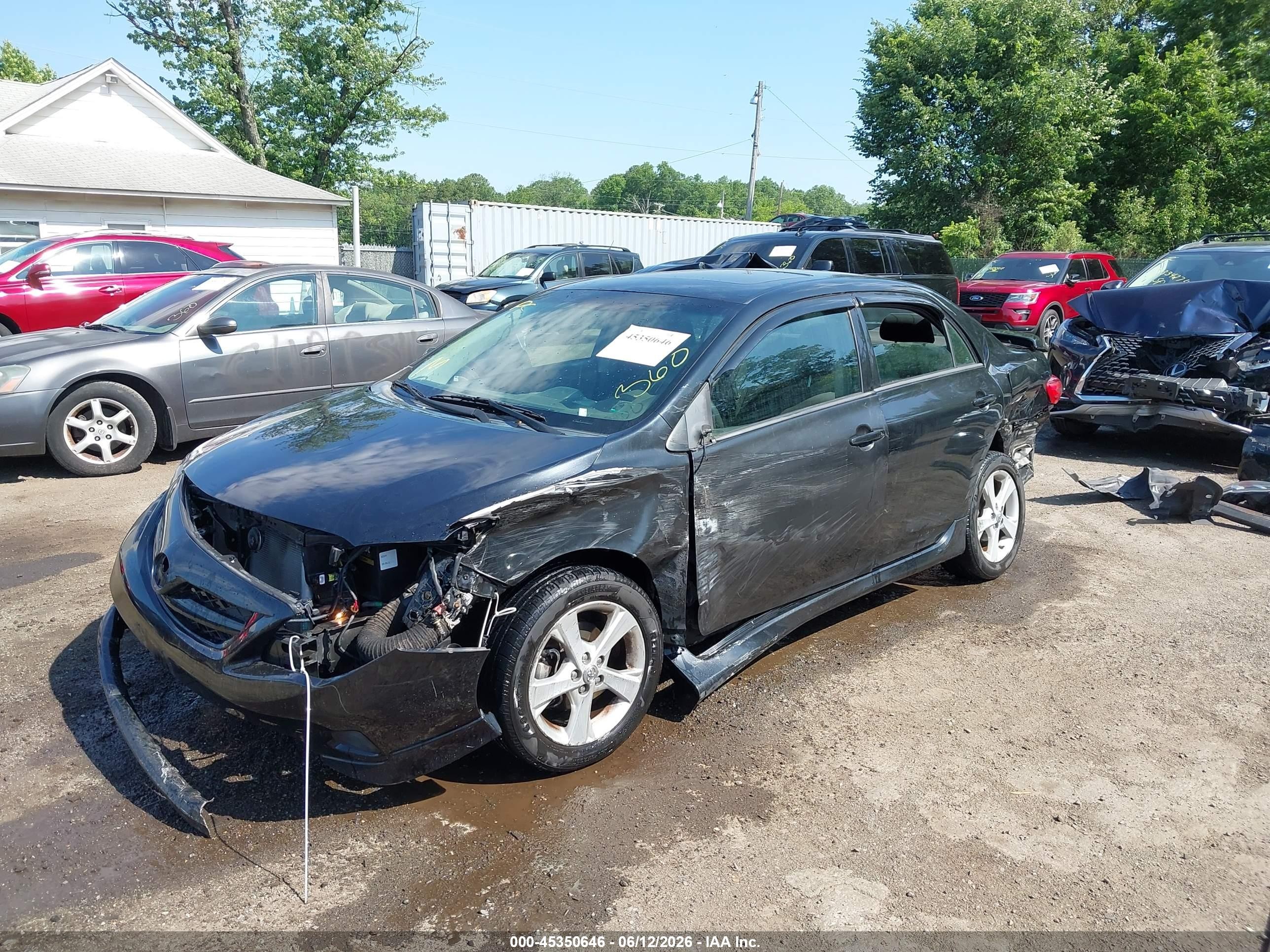 2012 Toyota Corolla S Black vin: 2T1BU4EE4CC896774