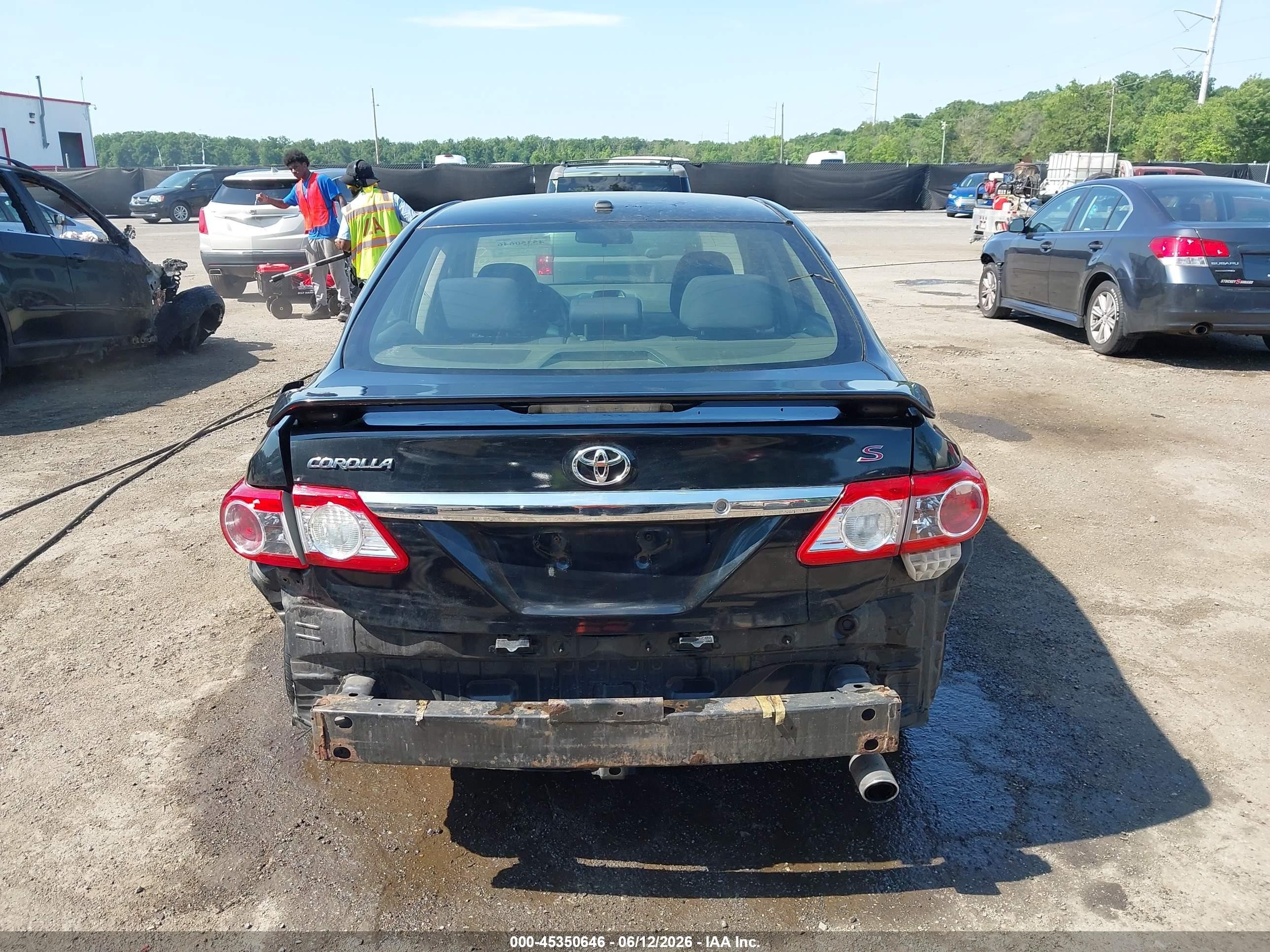 2012 Toyota Corolla S Black vin: 2T1BU4EE4CC896774