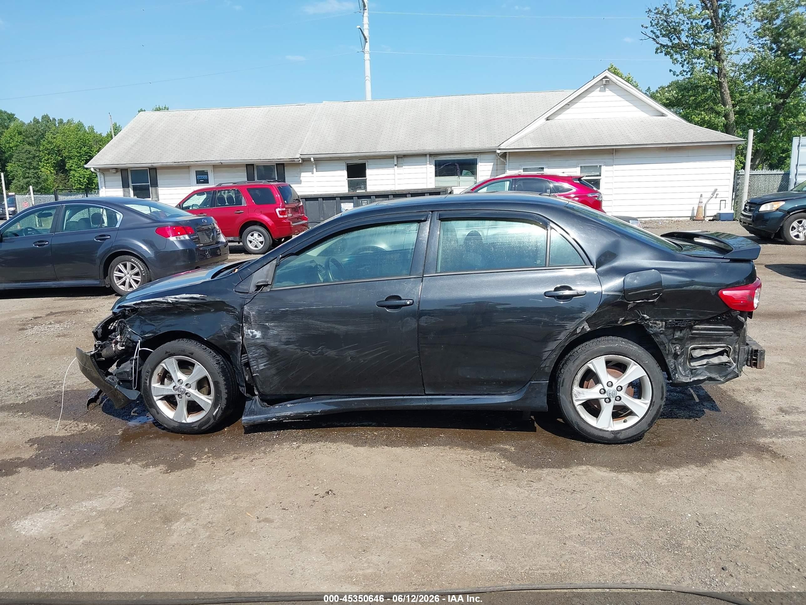 2012 Toyota Corolla S Black vin: 2T1BU4EE4CC896774