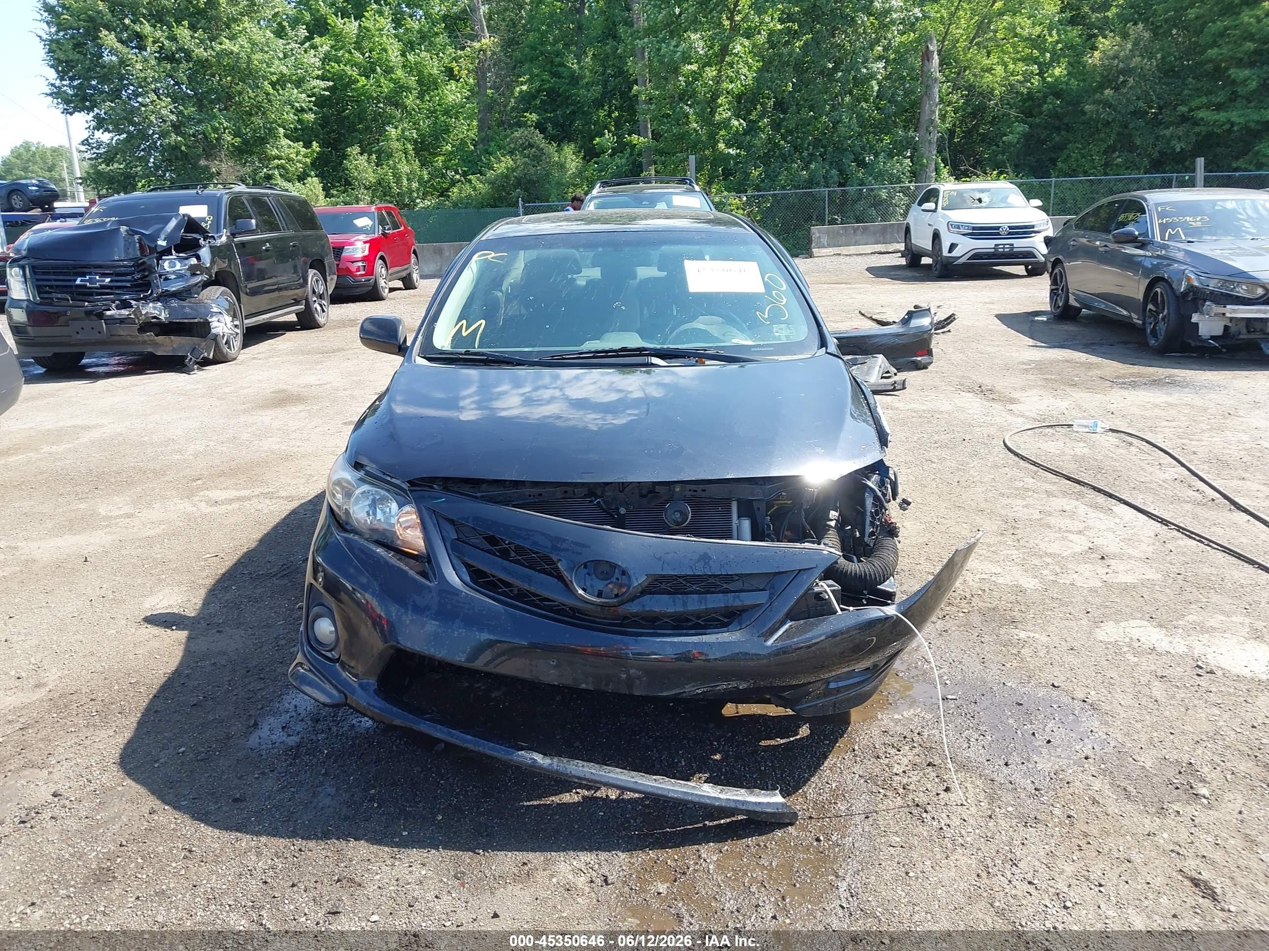 2012 Toyota Corolla S Black vin: 2T1BU4EE4CC896774