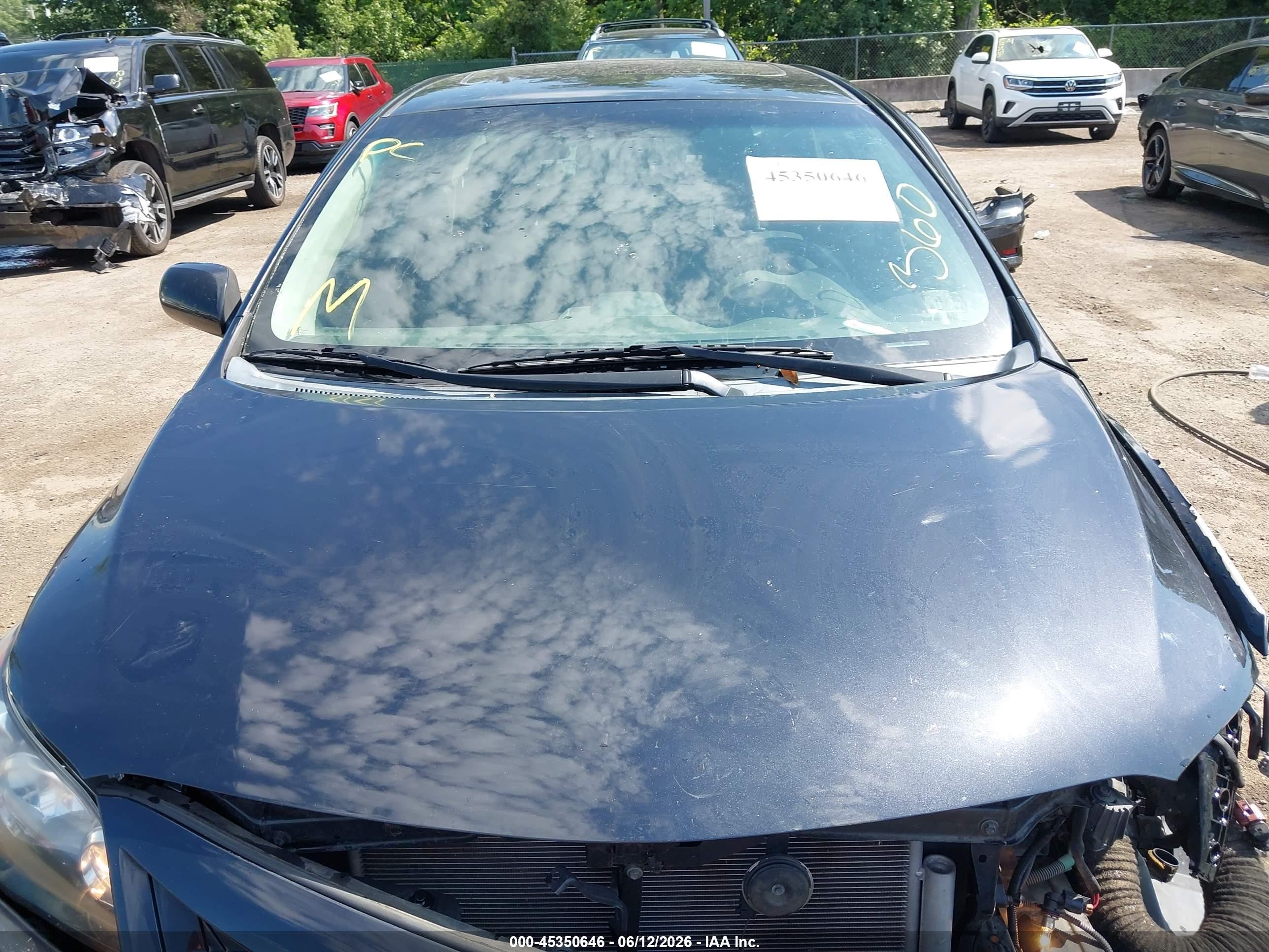 2012 Toyota Corolla S Black vin: 2T1BU4EE4CC896774